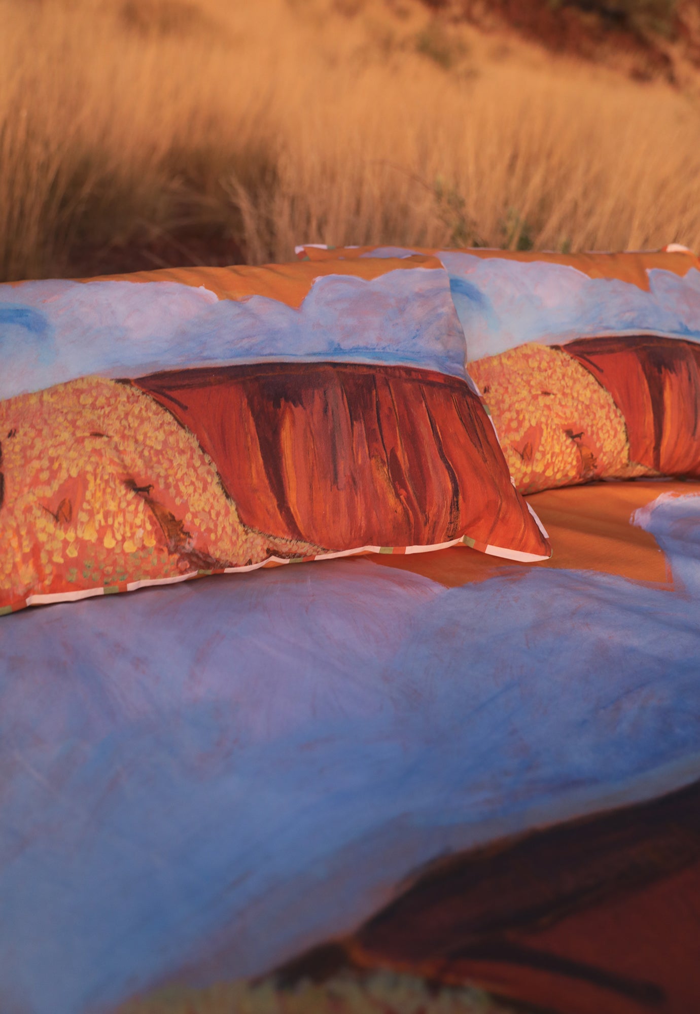 Organic Cotton Pillowcase - Yellow Sky