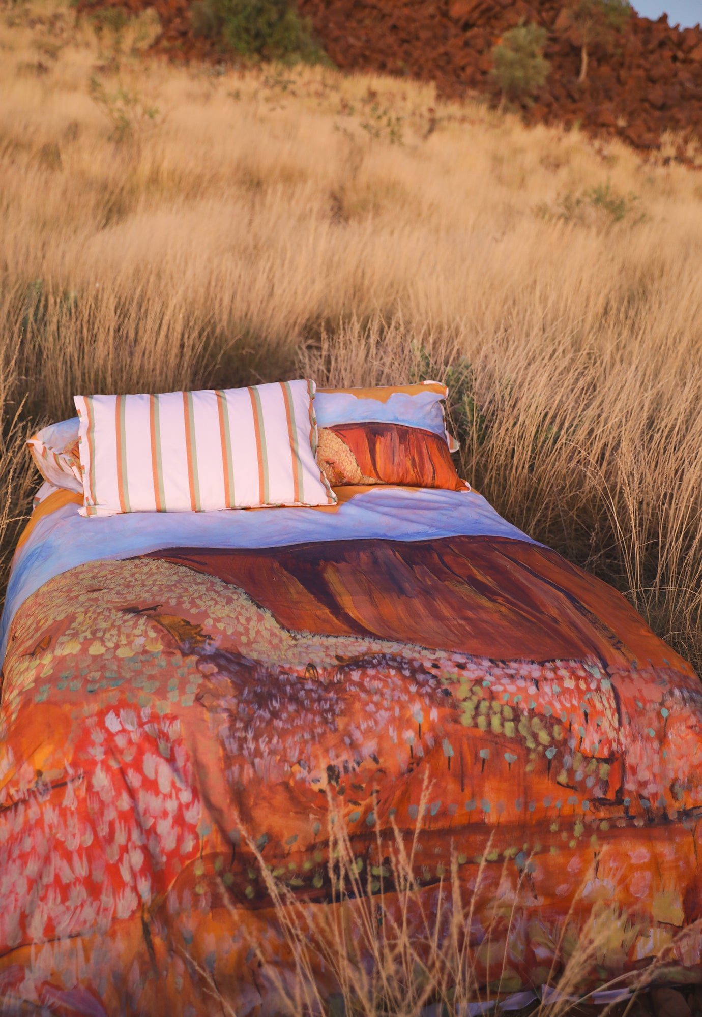 Organic Cotton Quilt Cover - Yellow Sky