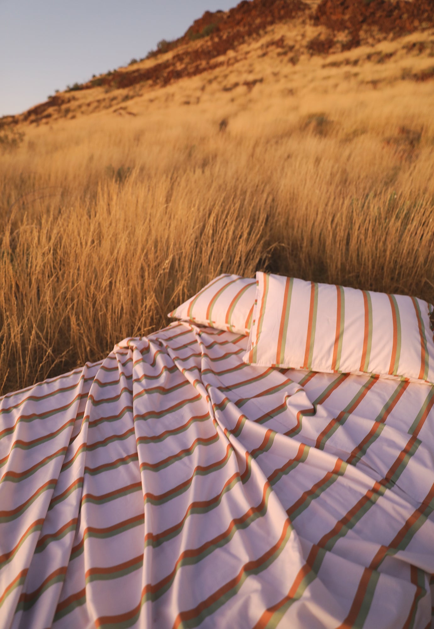 Organic Cotton Fitted Sheet - Cream Stripe