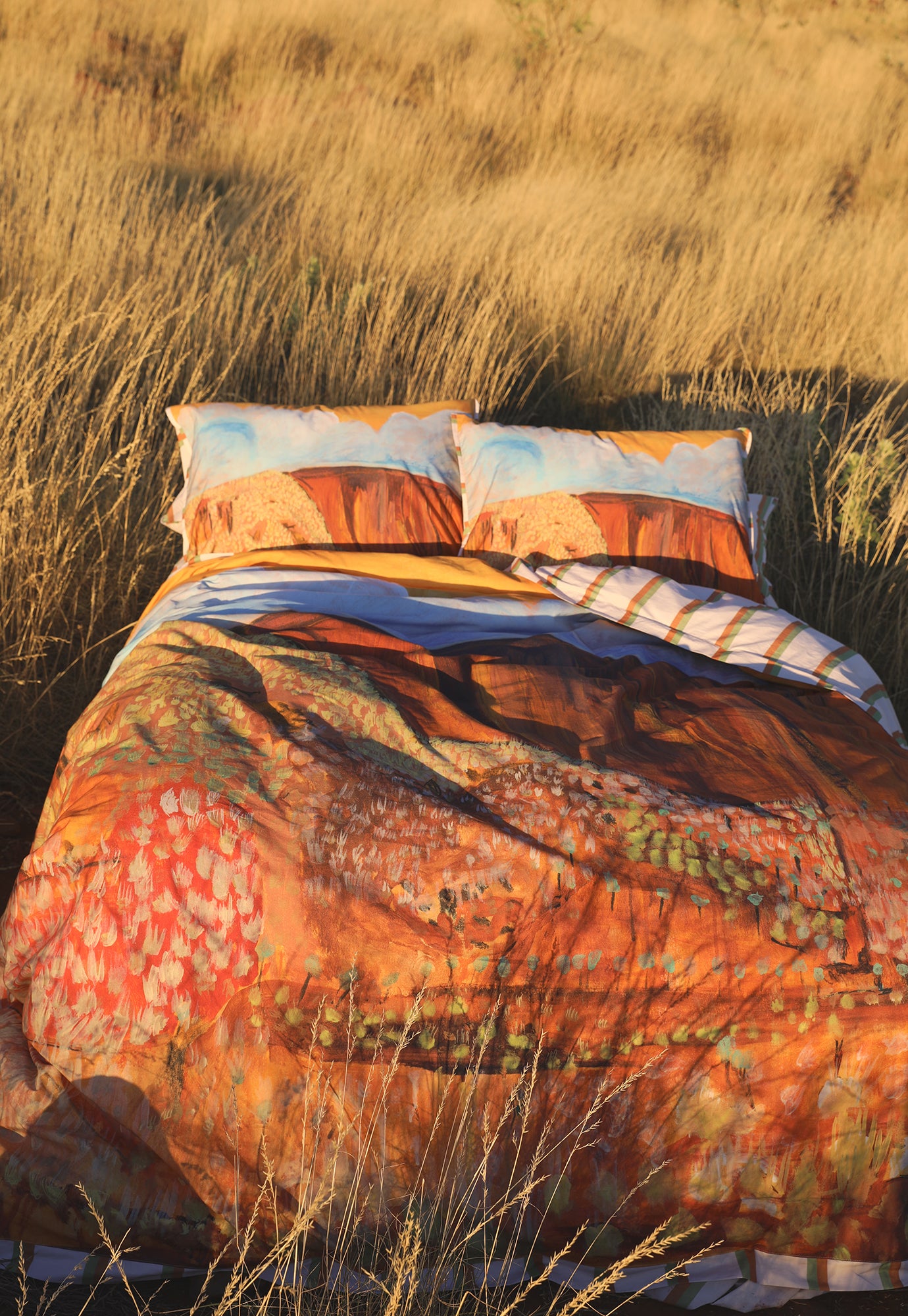 Organic Cotton Quilt Cover - Yellow Sky