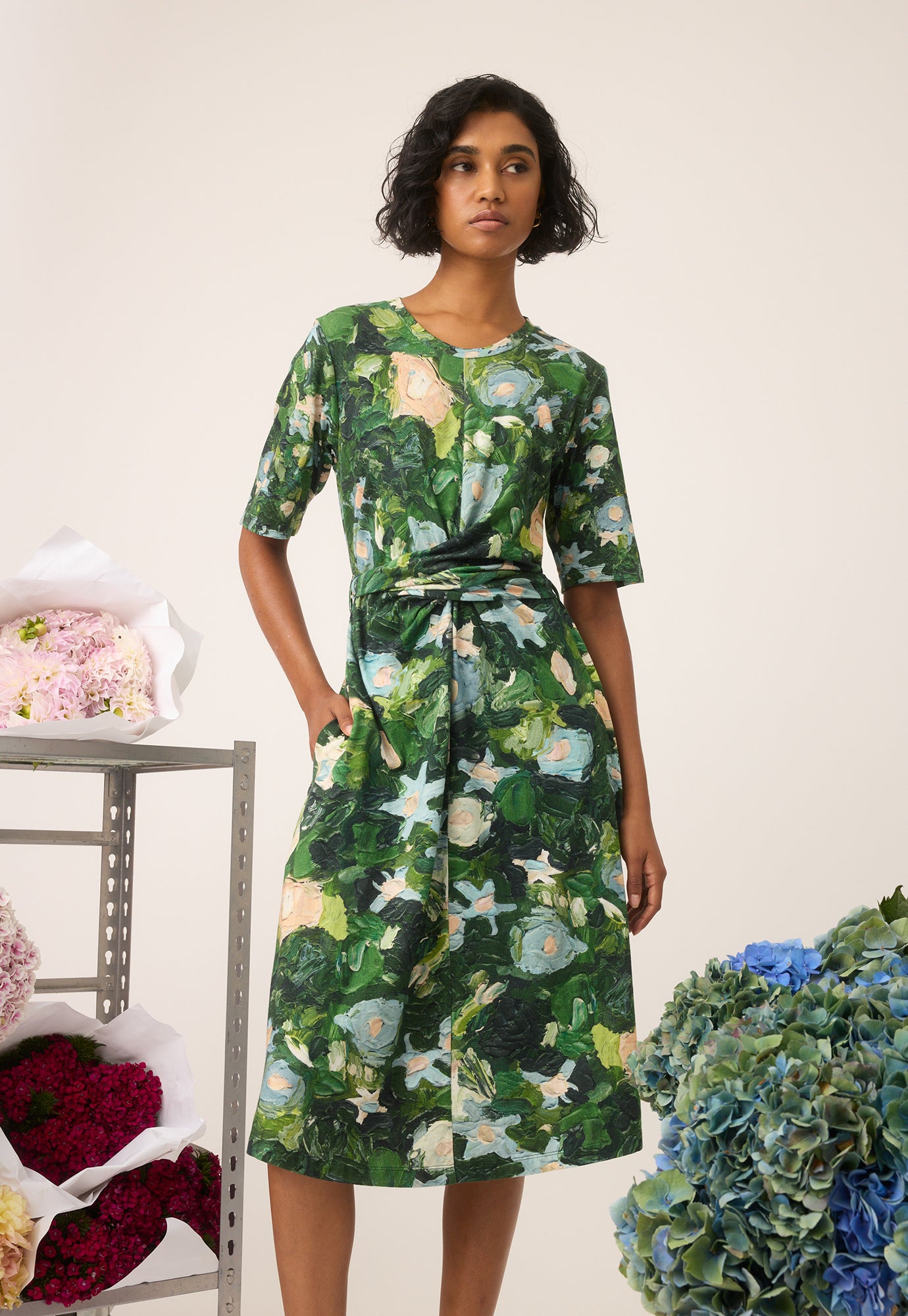 Terra Short Sleeve Wrap Dress