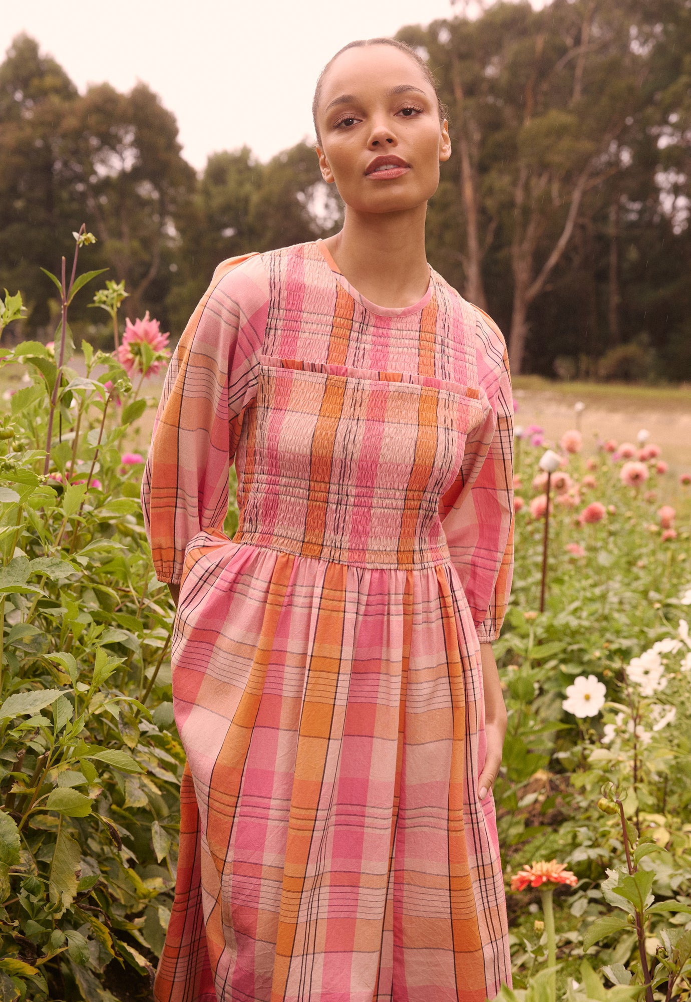 Nora Shirred Dress