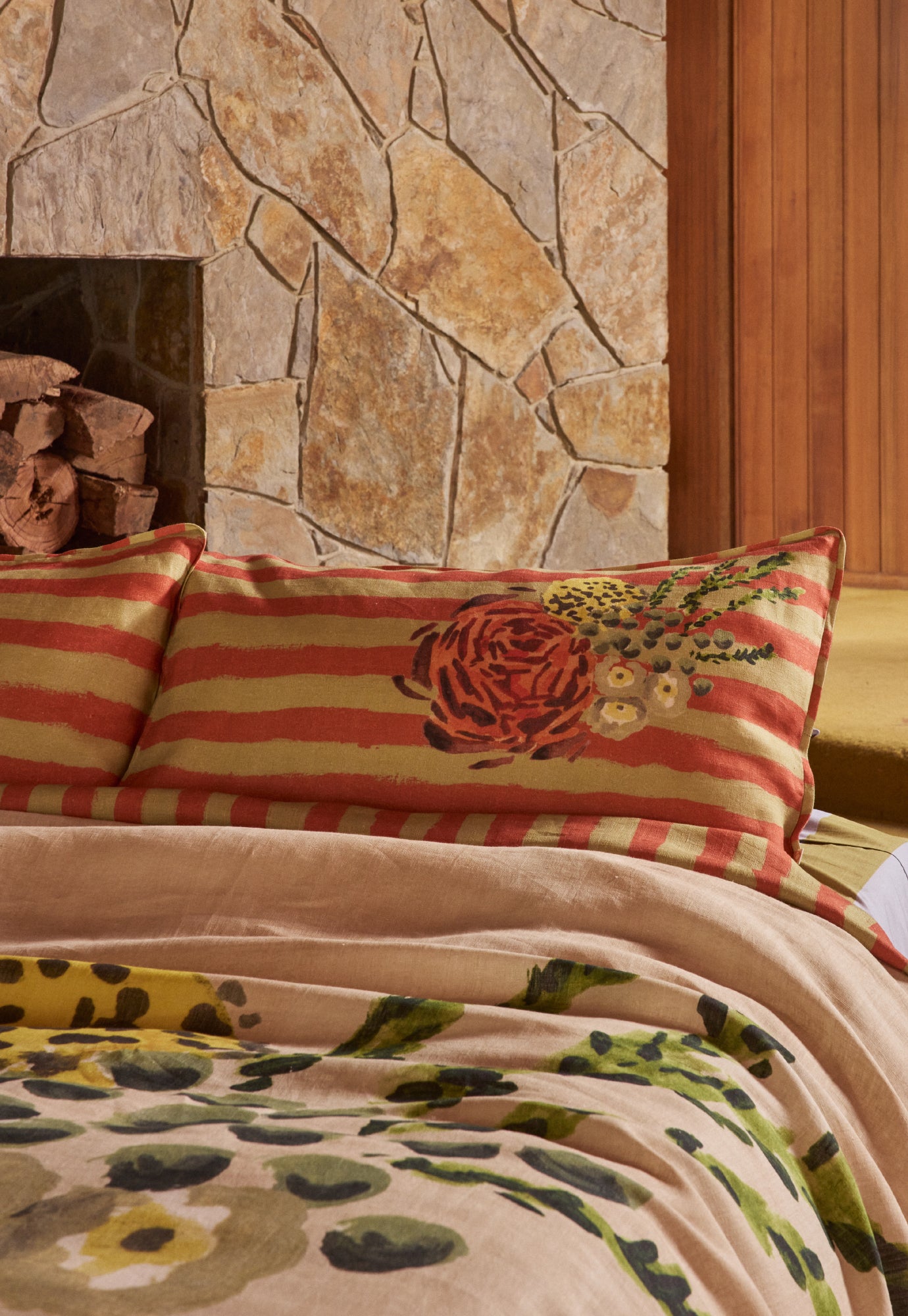 Linen Posy Pillowcase Set
