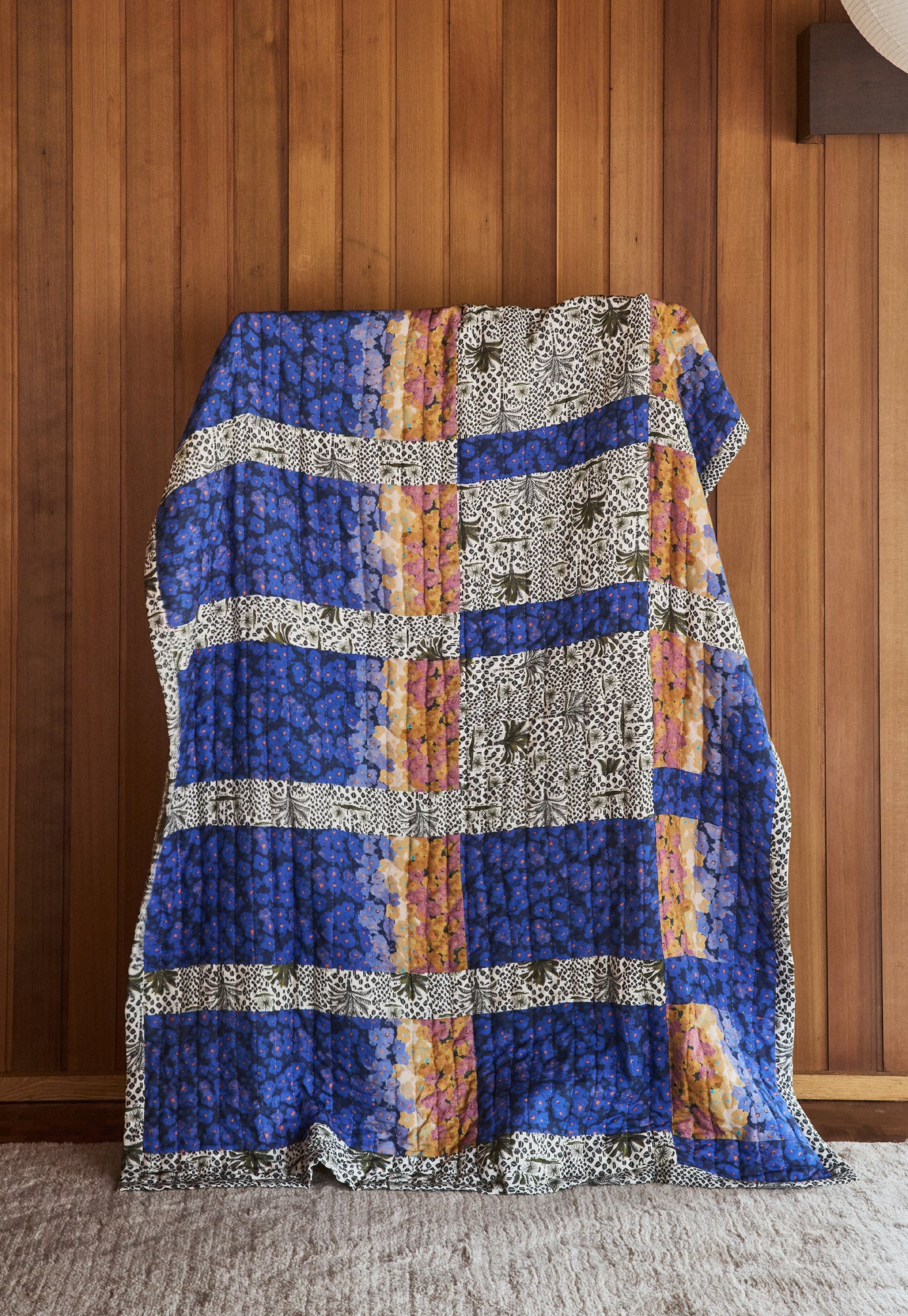 Ombre Remnant Kantha Quilt - Multi