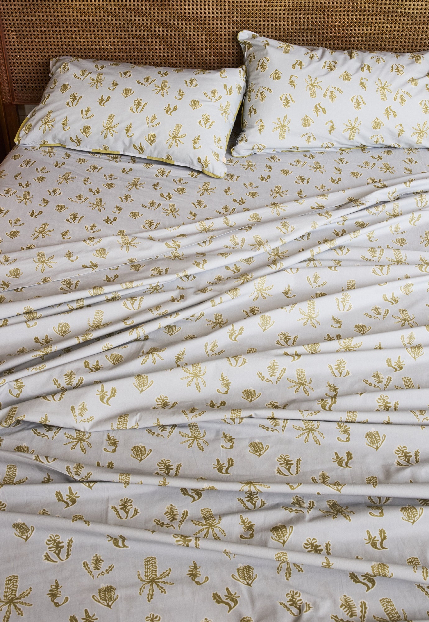 Pillowcase - Banksia Lino Green