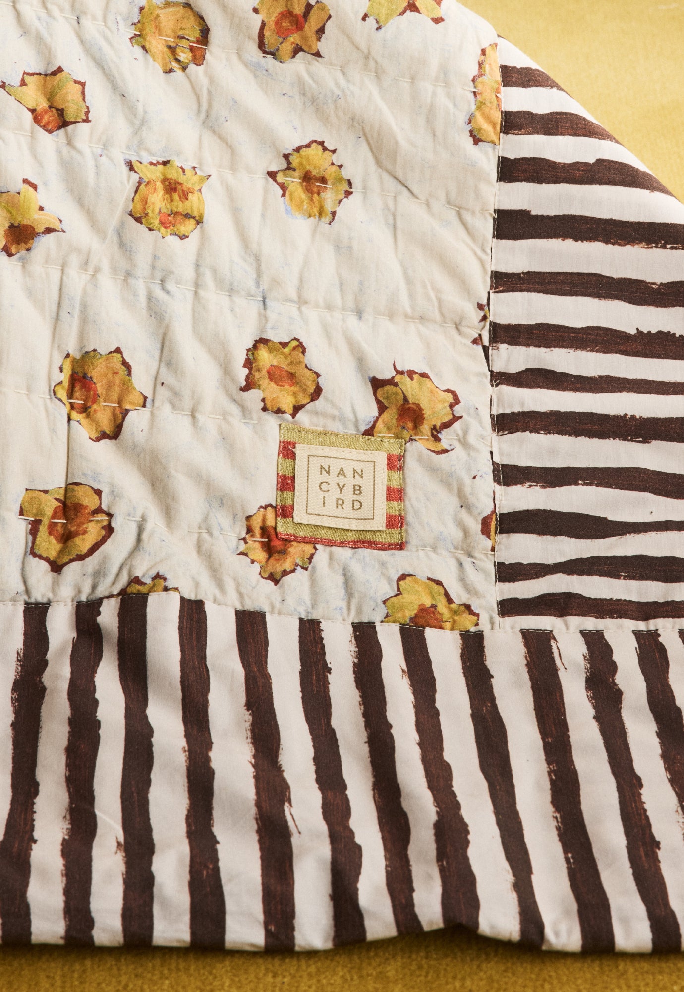 Organic Cotton Kantha Quilt - Beach Landscape