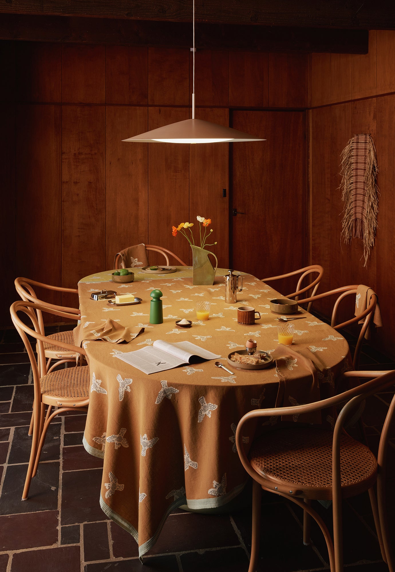Table Cloth - Cockatoo Brown