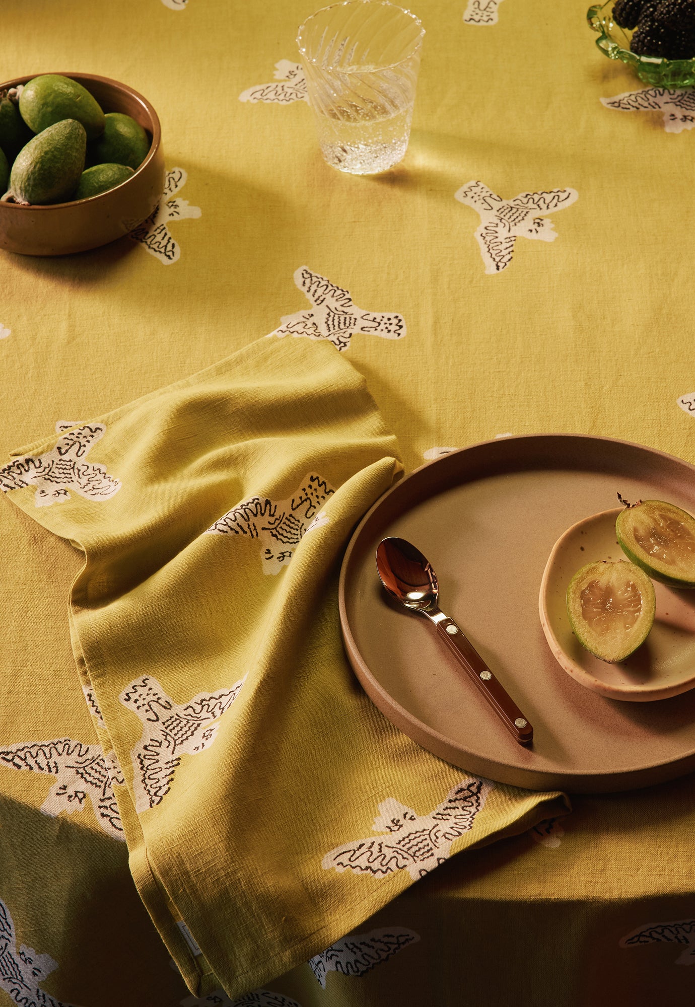 Napkin Set - Cockatoo Mustard