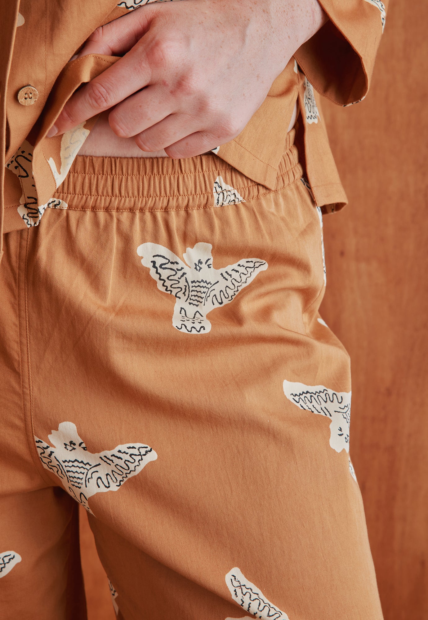 Long Pyjama Set - Cockatoo Brown