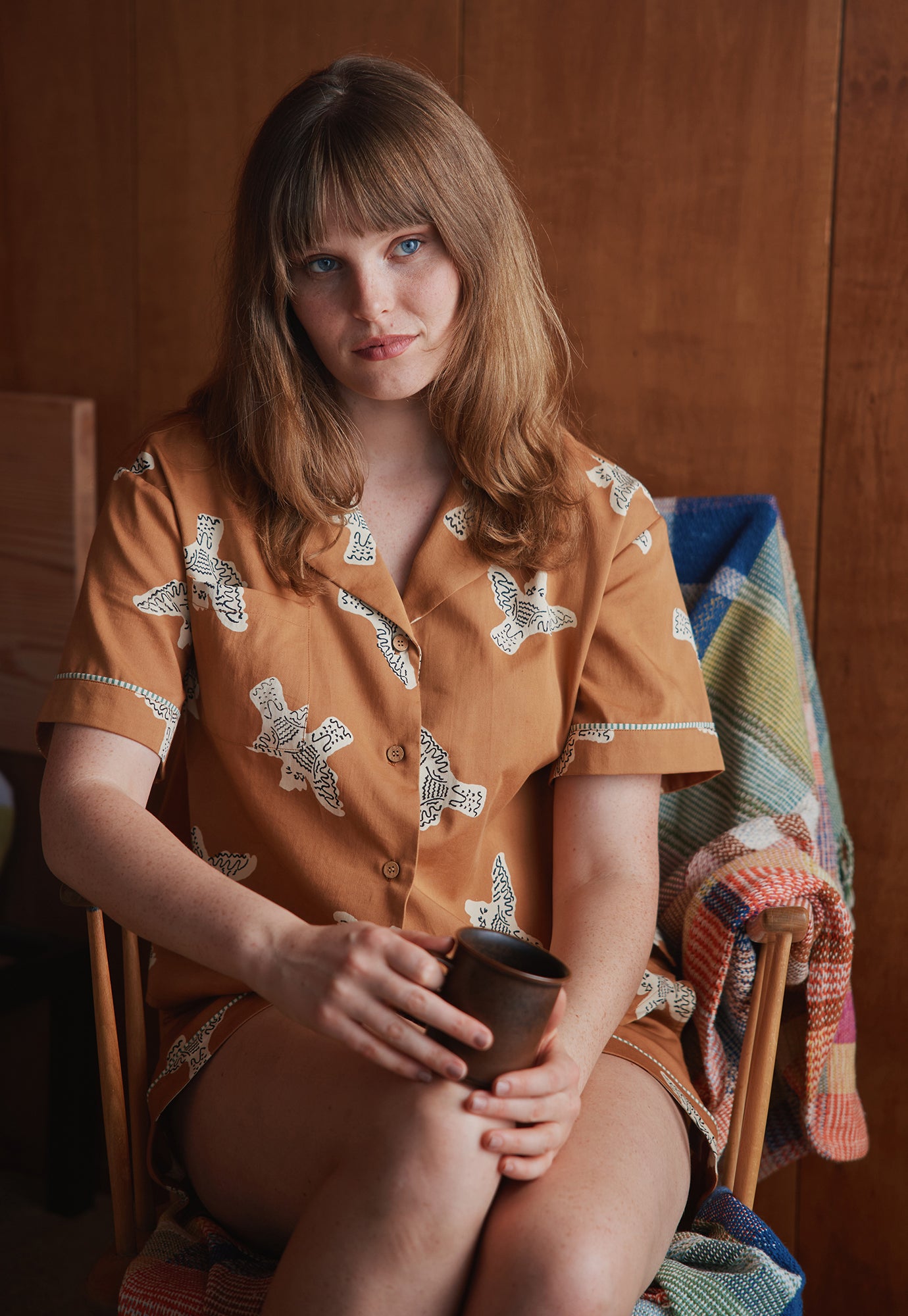 Short Pyjama Set - Cockatoo Brown