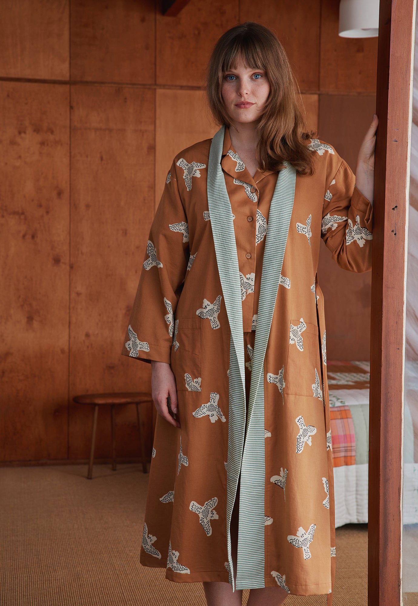 Dressing Gown - Cockatoo Brown
