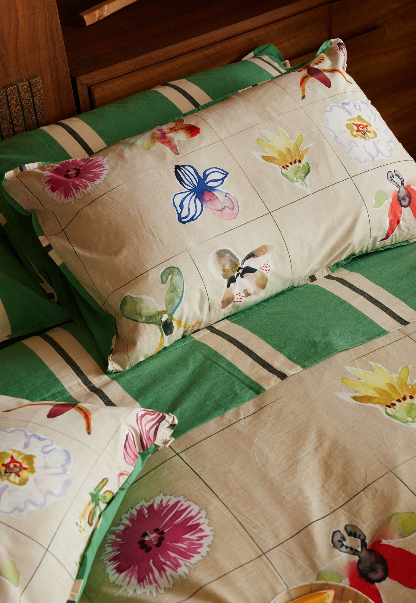 Pillowcase - Floral Ink