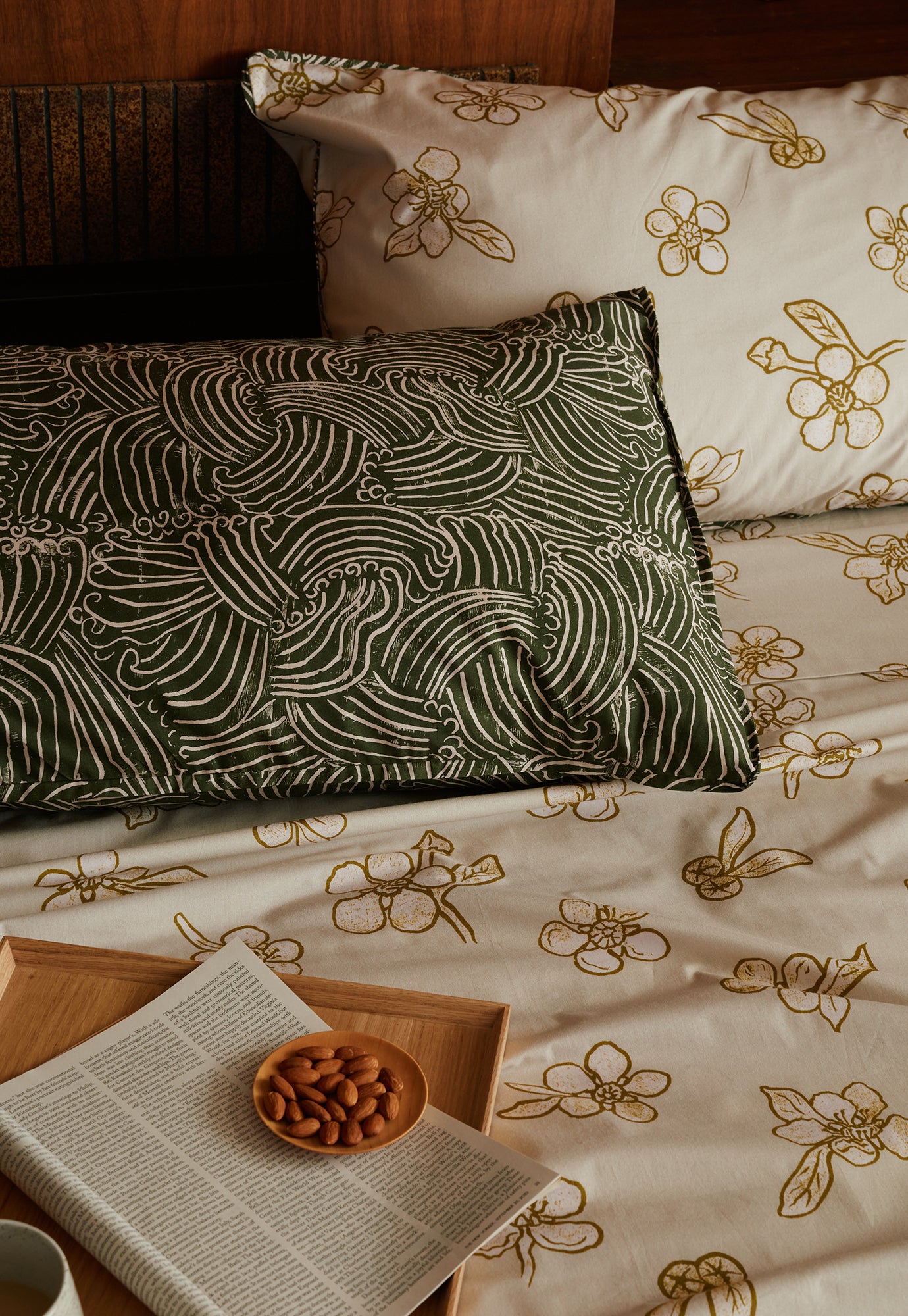 Pillowcase - Khaki Waves