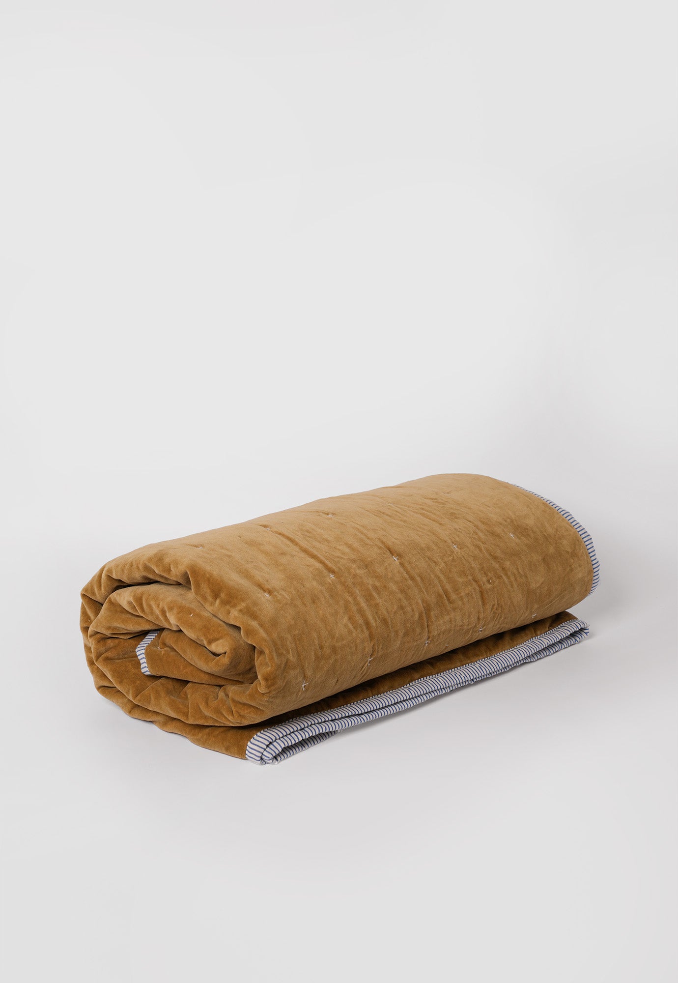 Velvet Kantha Quilt - Fennel Seed