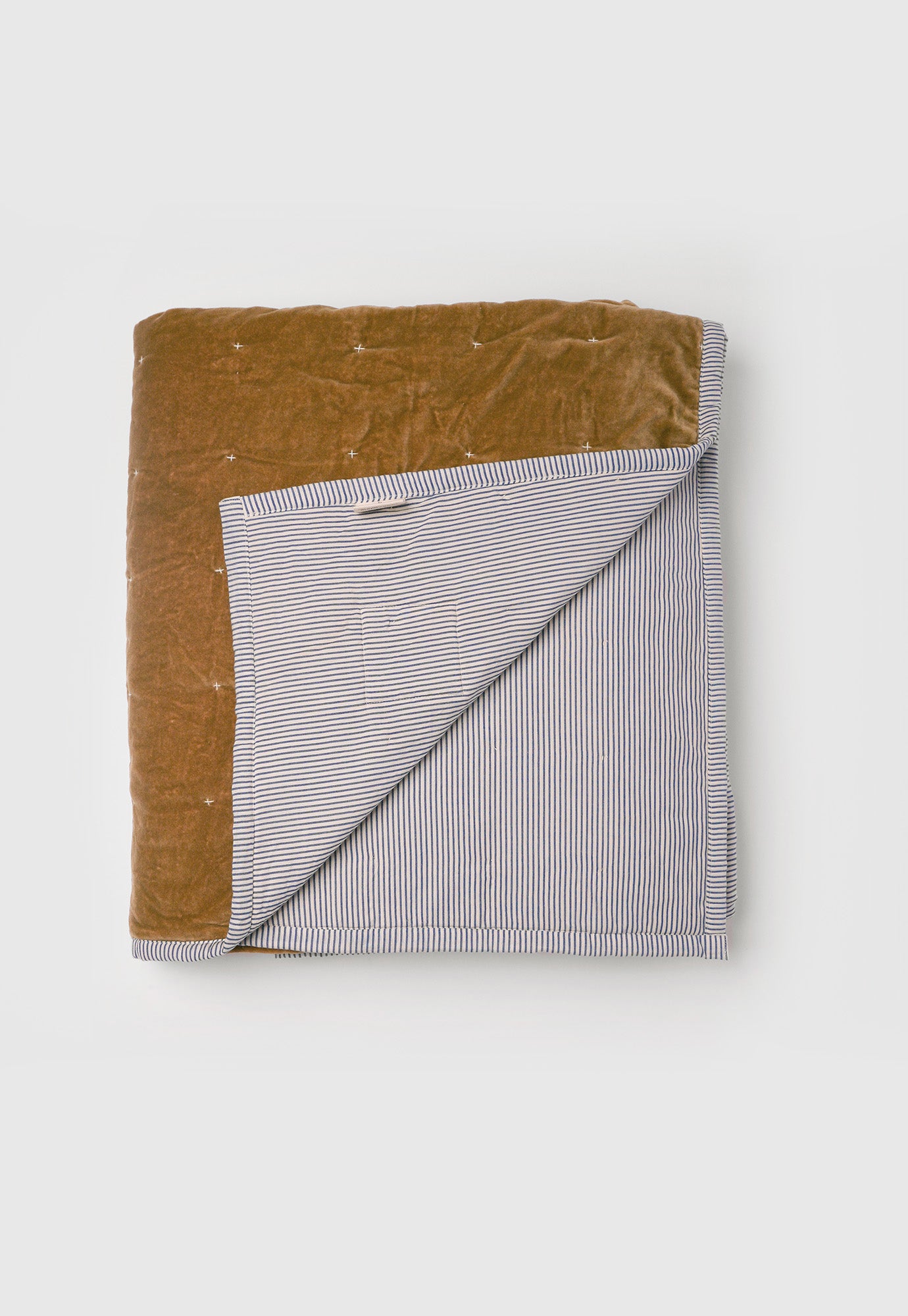Velvet Kantha Quilt - Fennel Seed