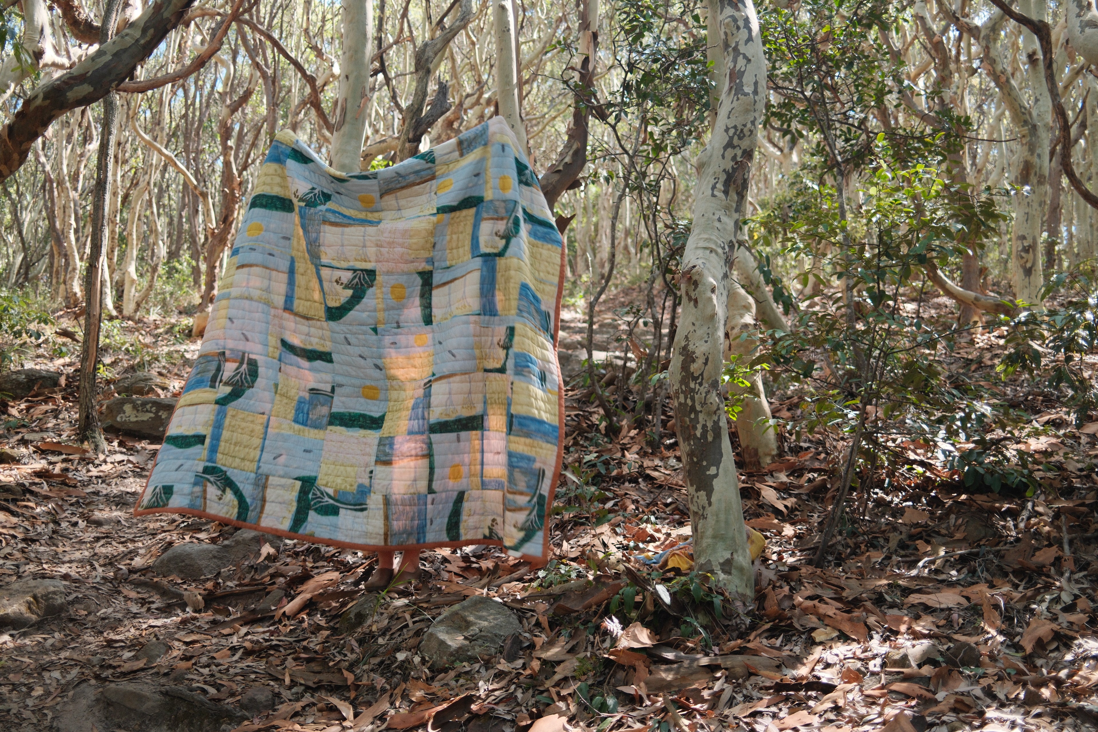 Small Squares Kantha Quilt - Glenloch