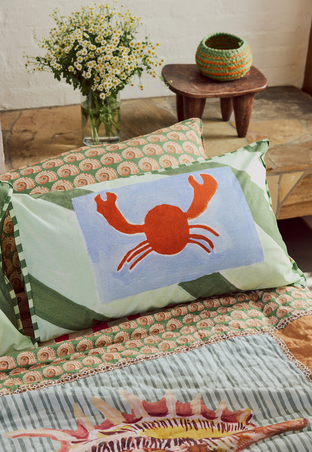 Organic Cotton Pillowcase - Crab