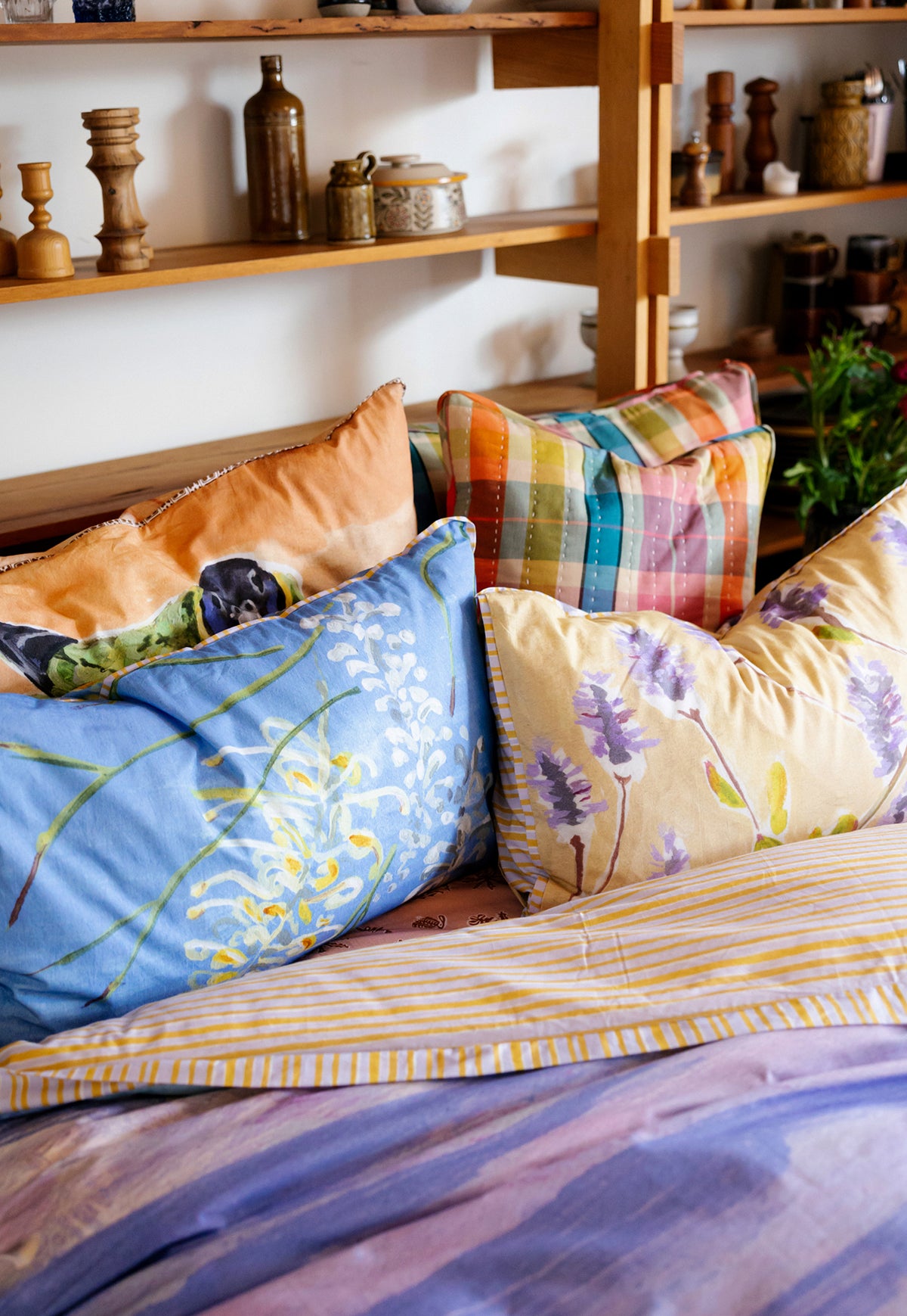 Organic Cotton Pillowcase - Honey Grevillea