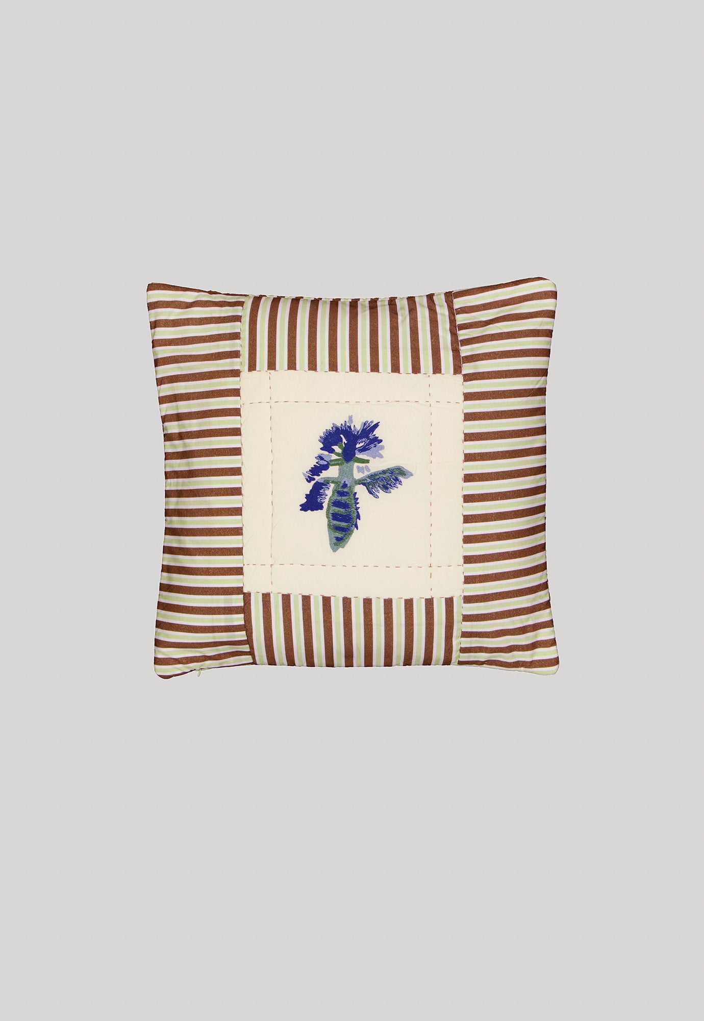Organic Cotton Square Cushion Cover - Palm