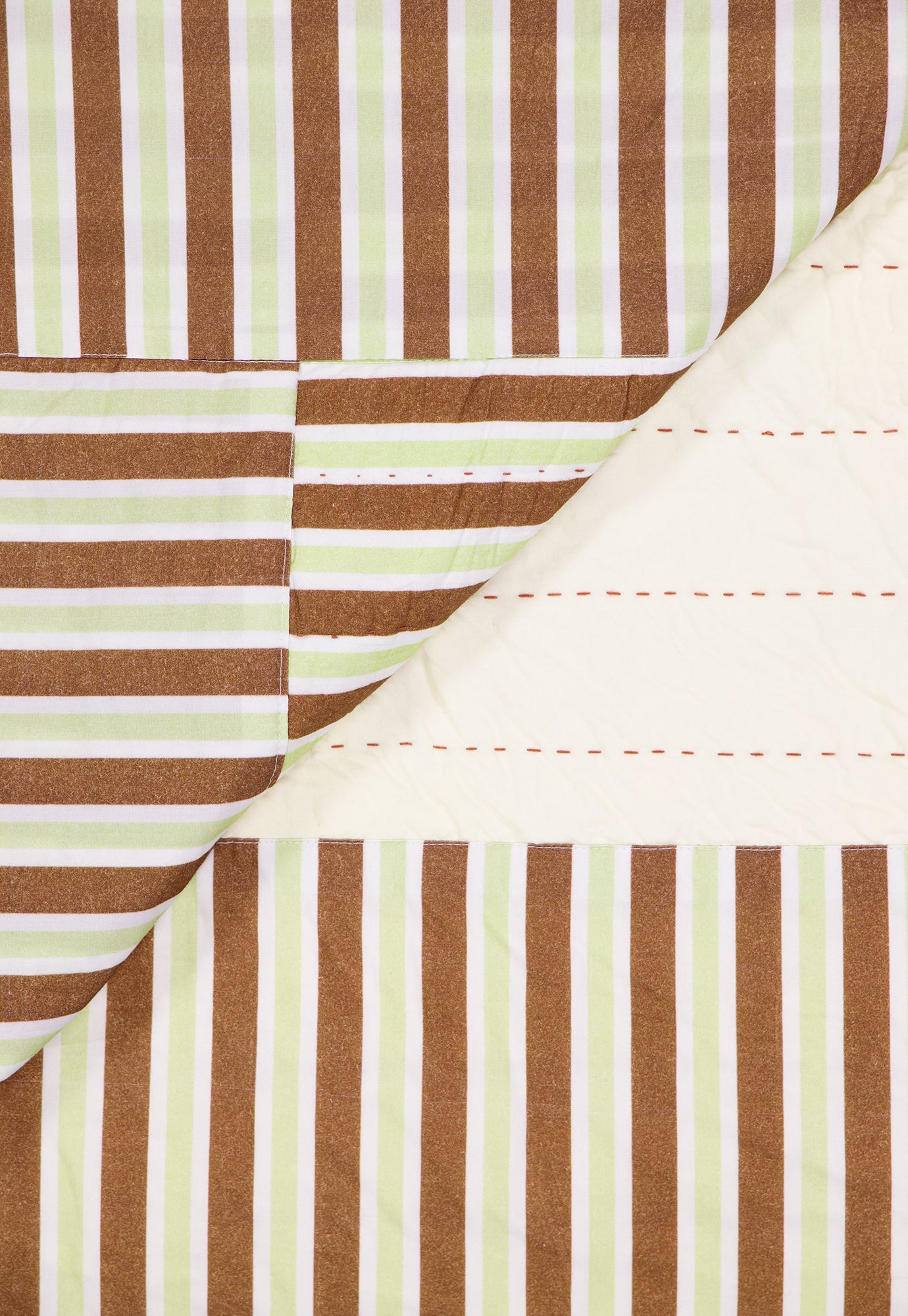 Organic Cotton Kantha Quilt - Lily Pads