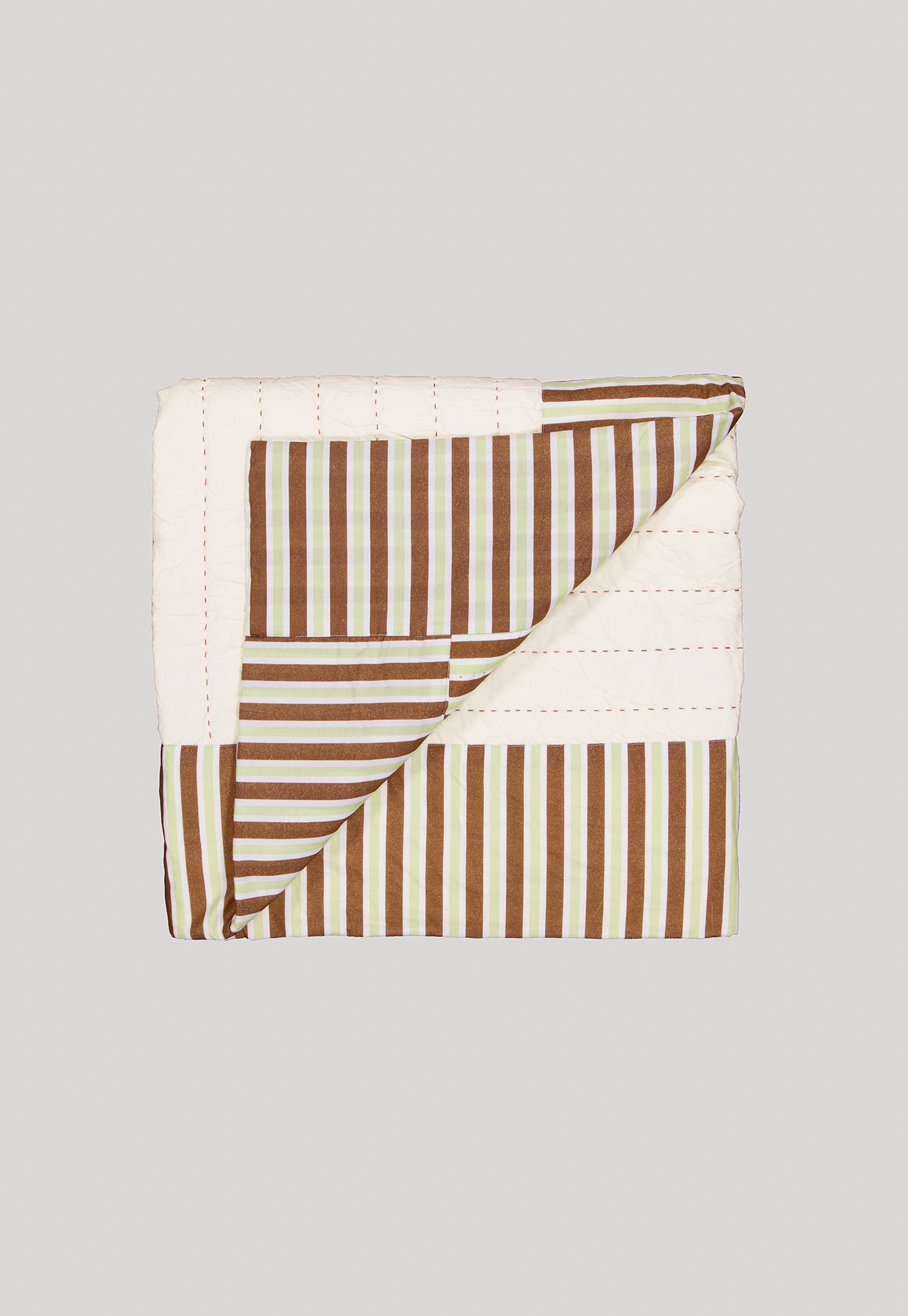 Organic Cotton Kantha Quilt - Lily Pads