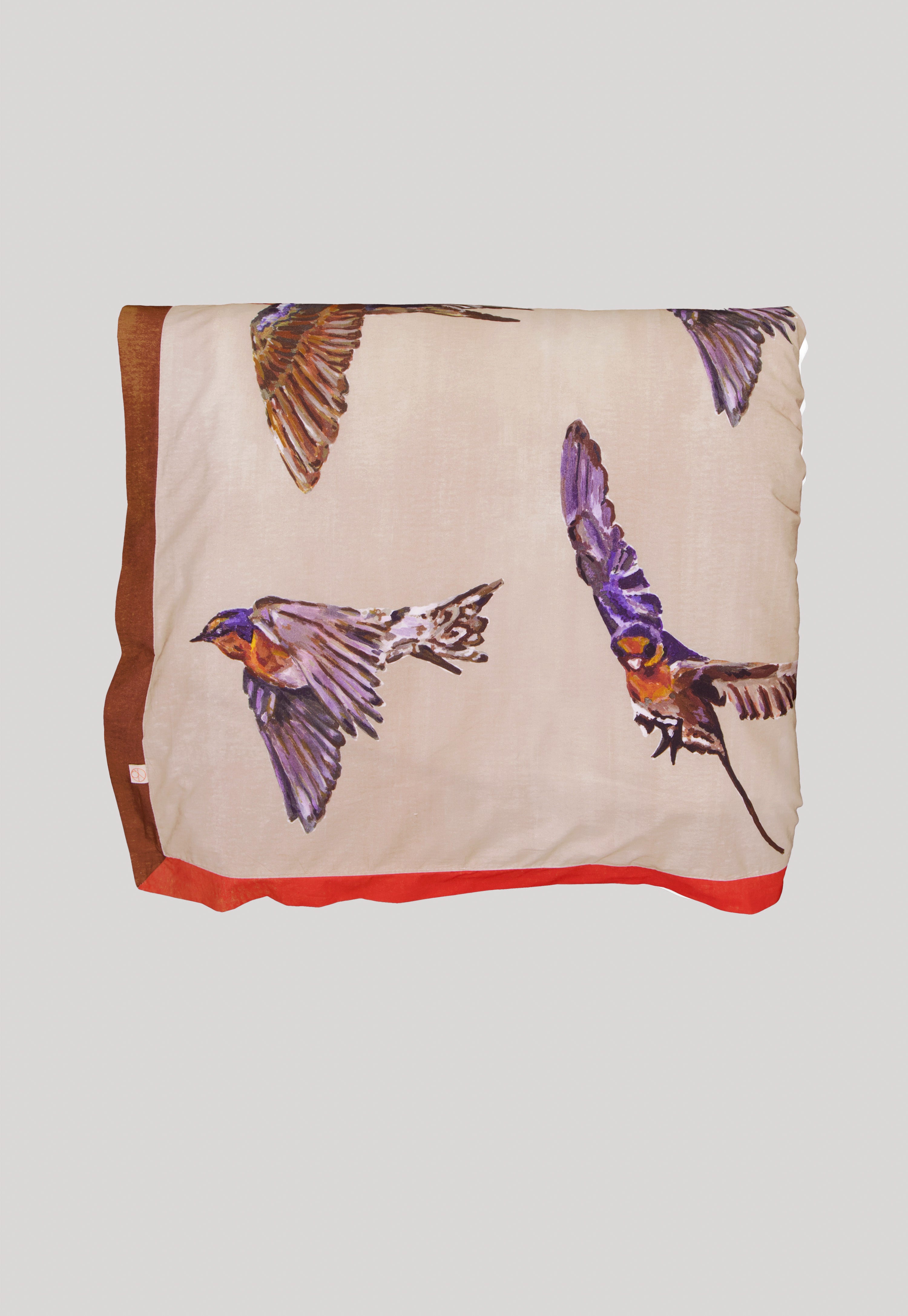Organic Cotton Quilt Cover - Welcome Swallows