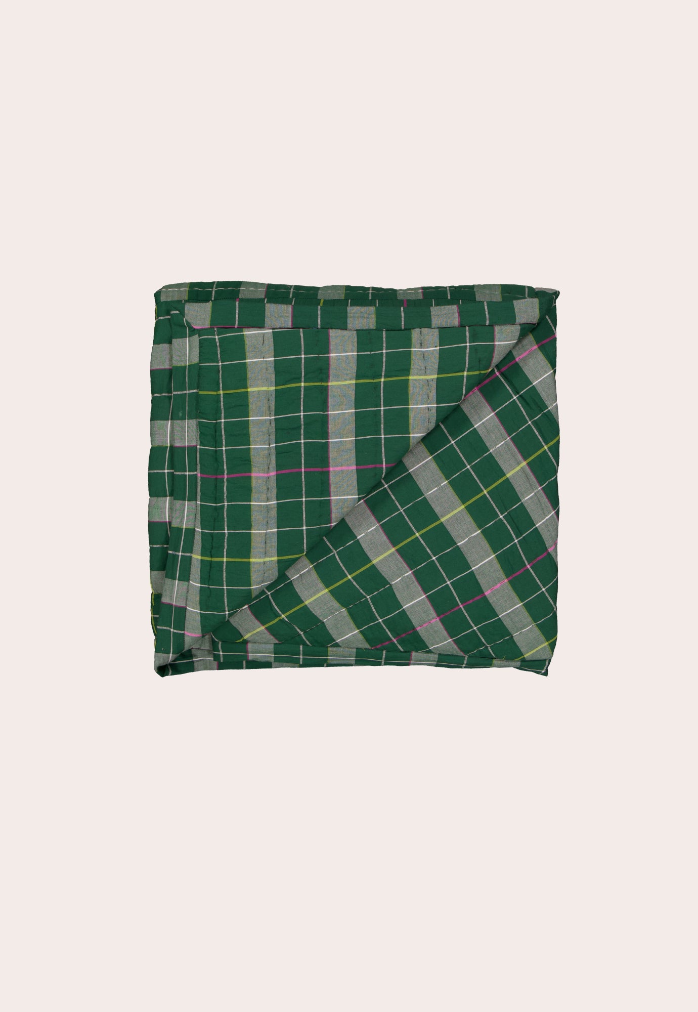 Remnant Kantha Quilt - Fern Check