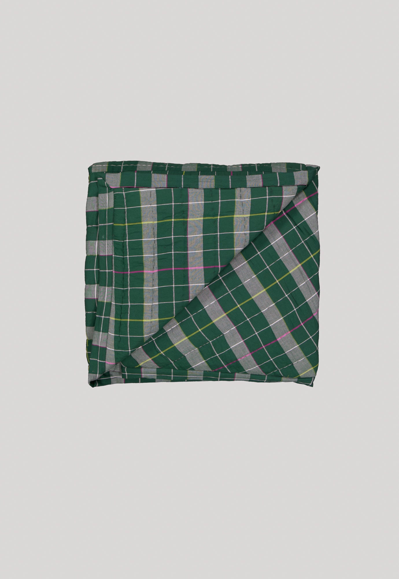 Remnant Kantha Quilt - Fern Check
