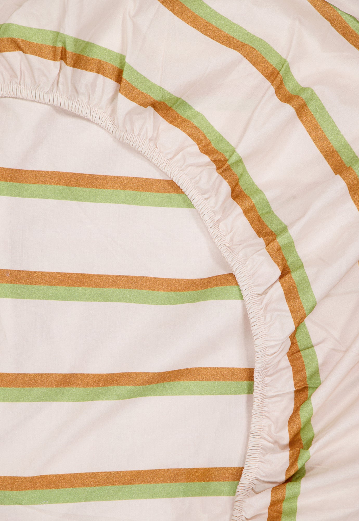Organic Cotton Fitted Sheet - Cream Stripe