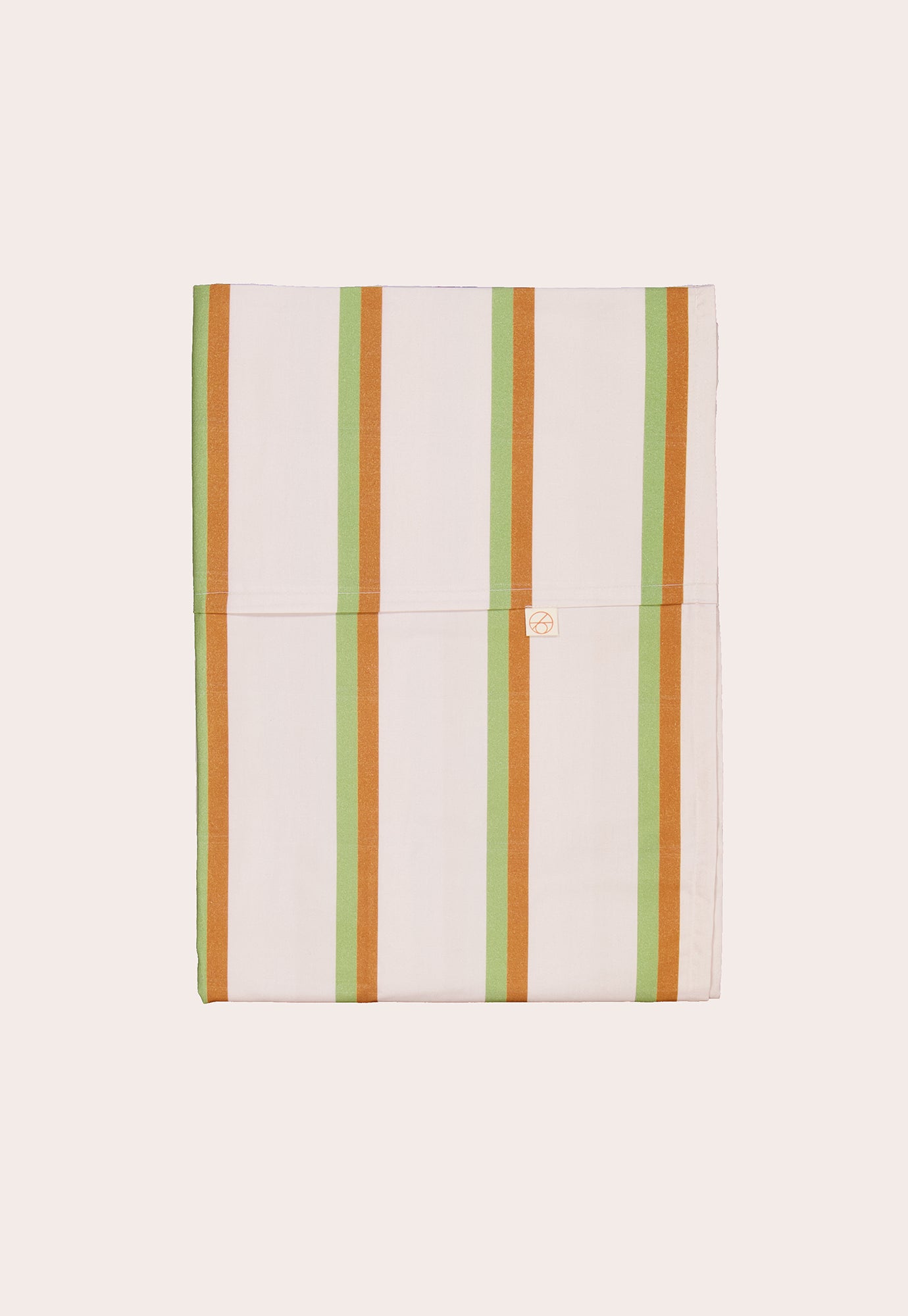 Organic Cotton Flat Sheet - Cream Stripe