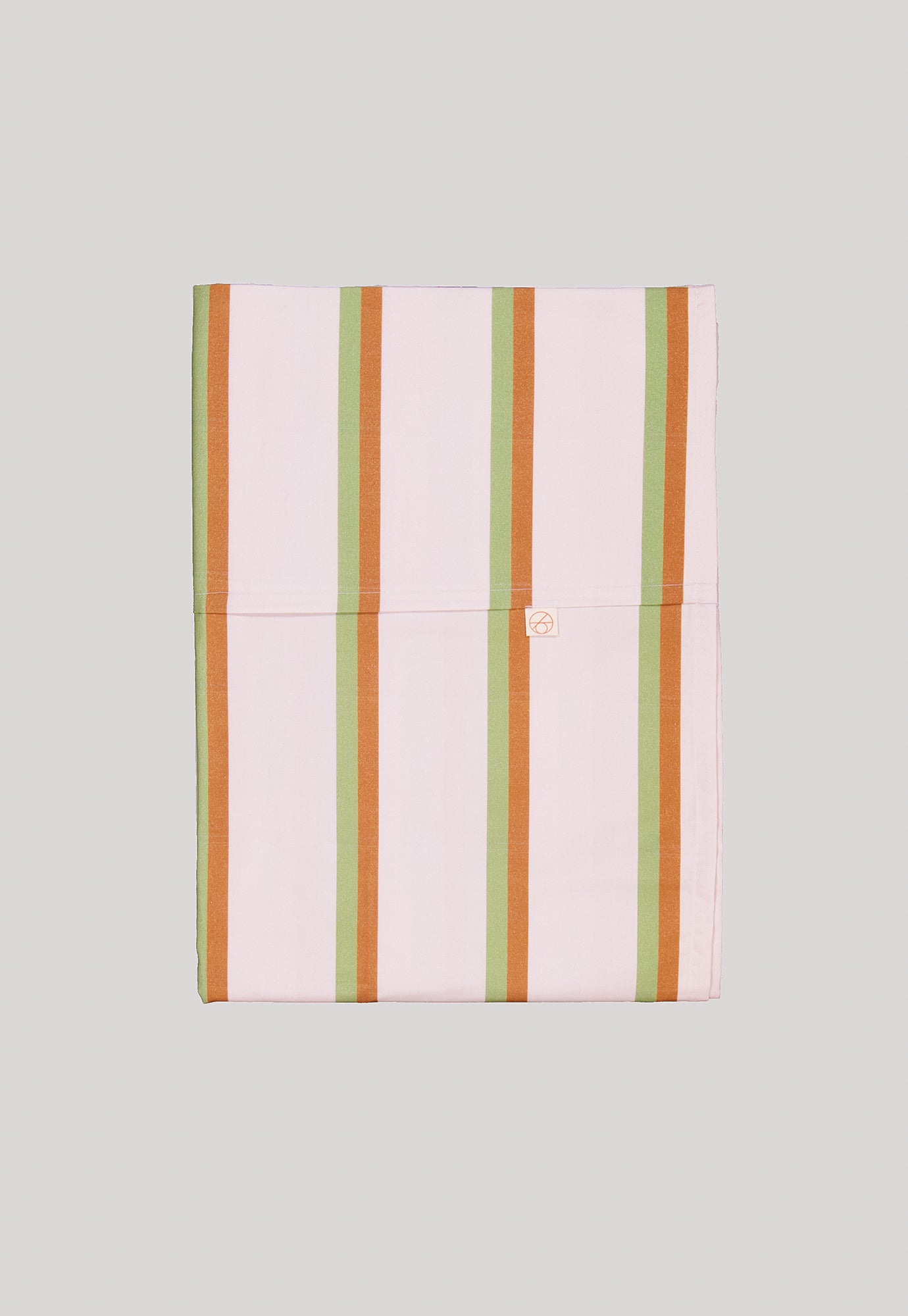 Organic Cotton Flat Sheet - Cream Stripe