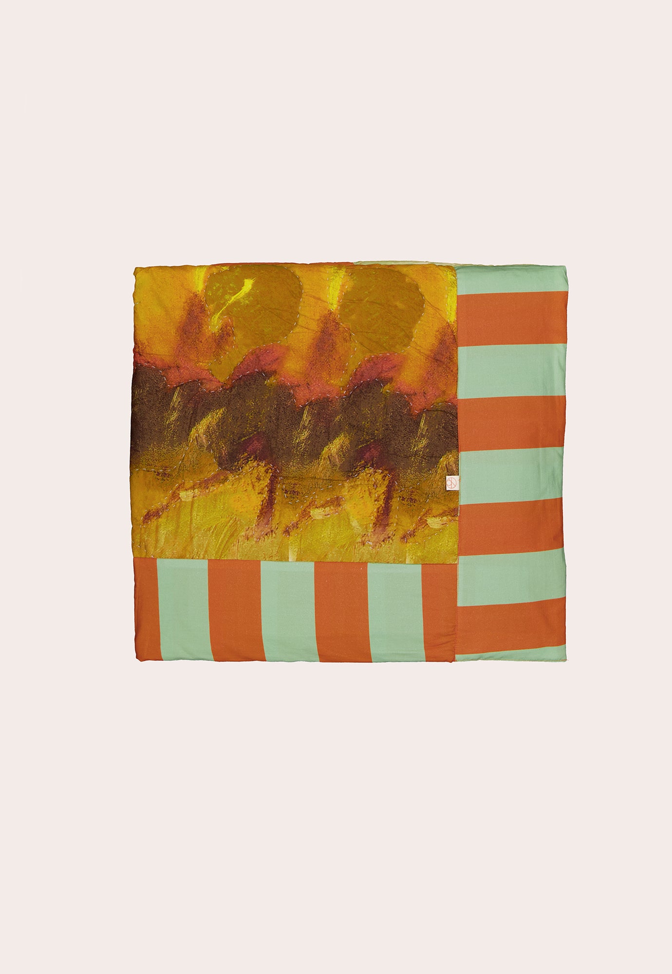 Organic Cotton Kantha Quilt - Cloud Sky