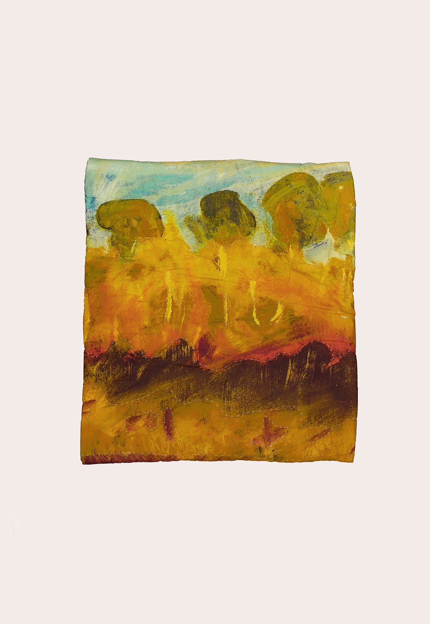 Organic Cotton Kantha Quilt - Cloud Sky