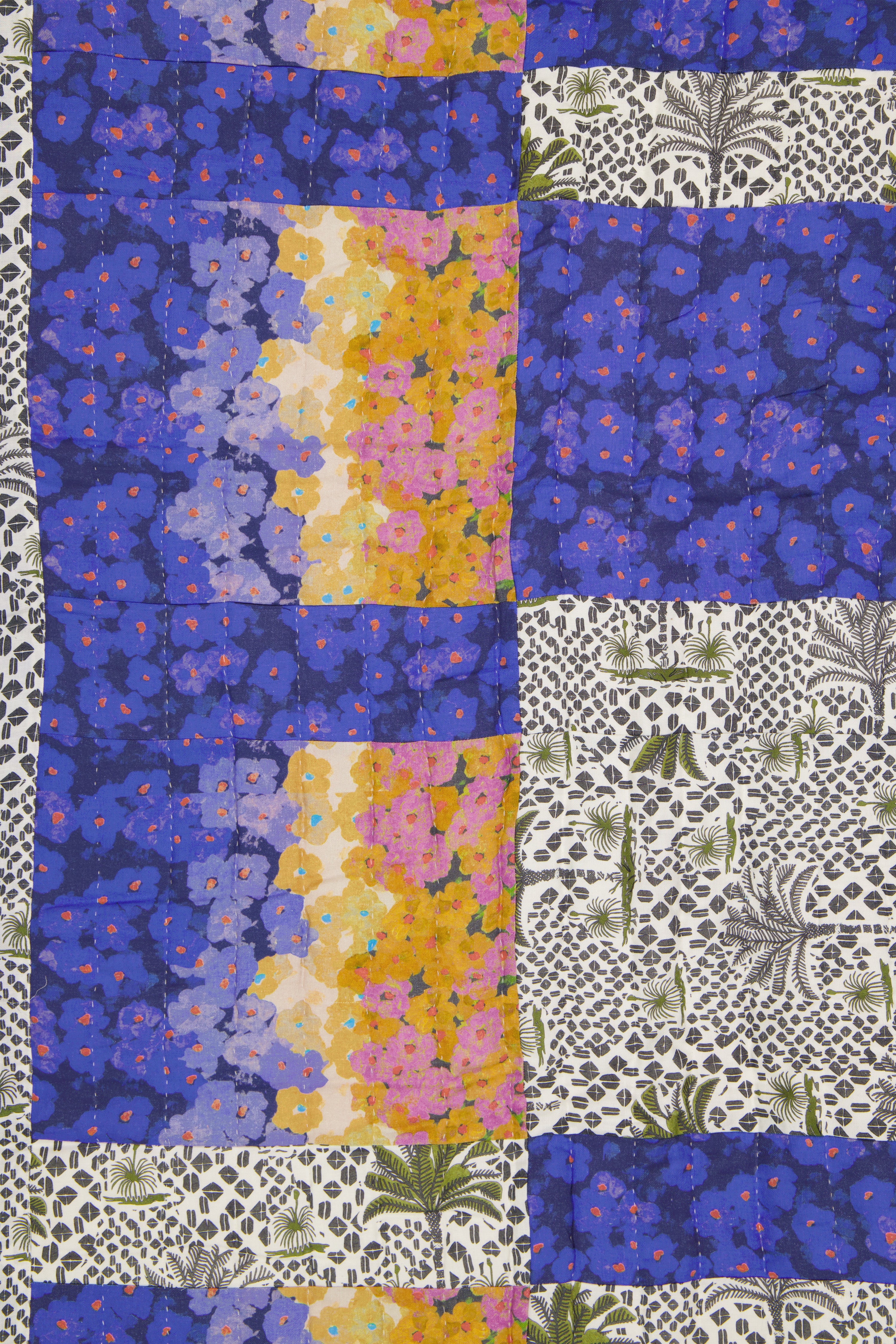 Ombre Remnant Kantha Quilt - Multi