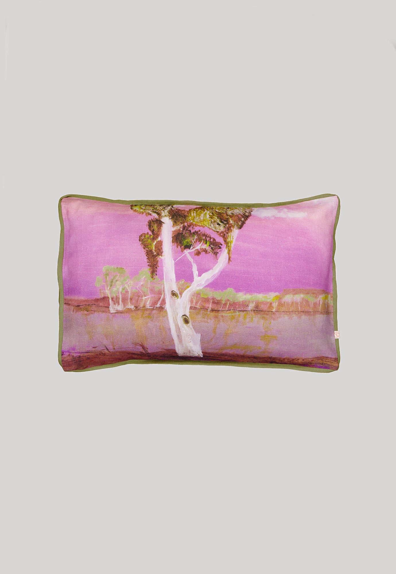 Linen Pillowcase - Pink Tree