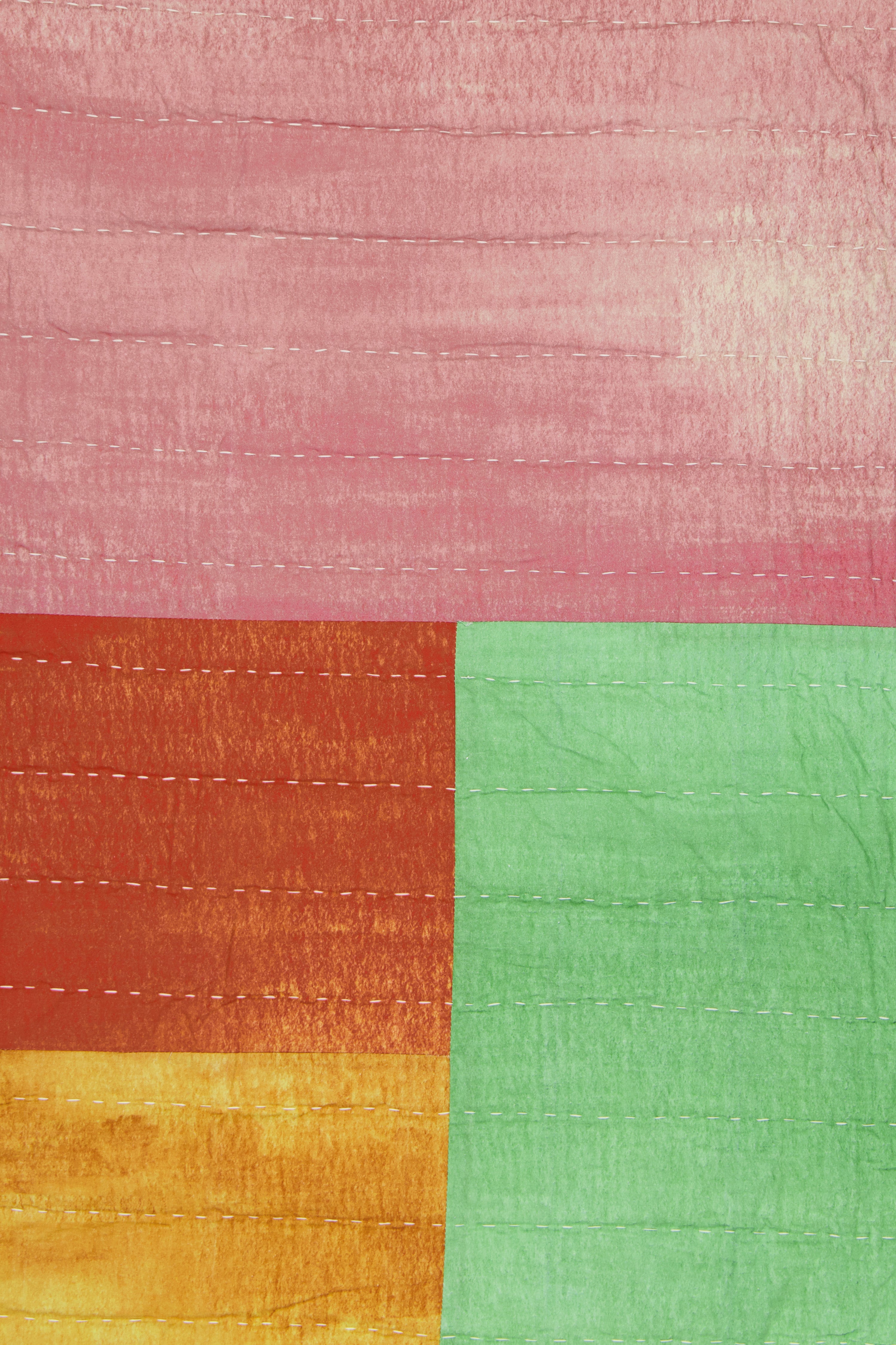 Organic Cotton Kantha Quilt - Painted Patchwork