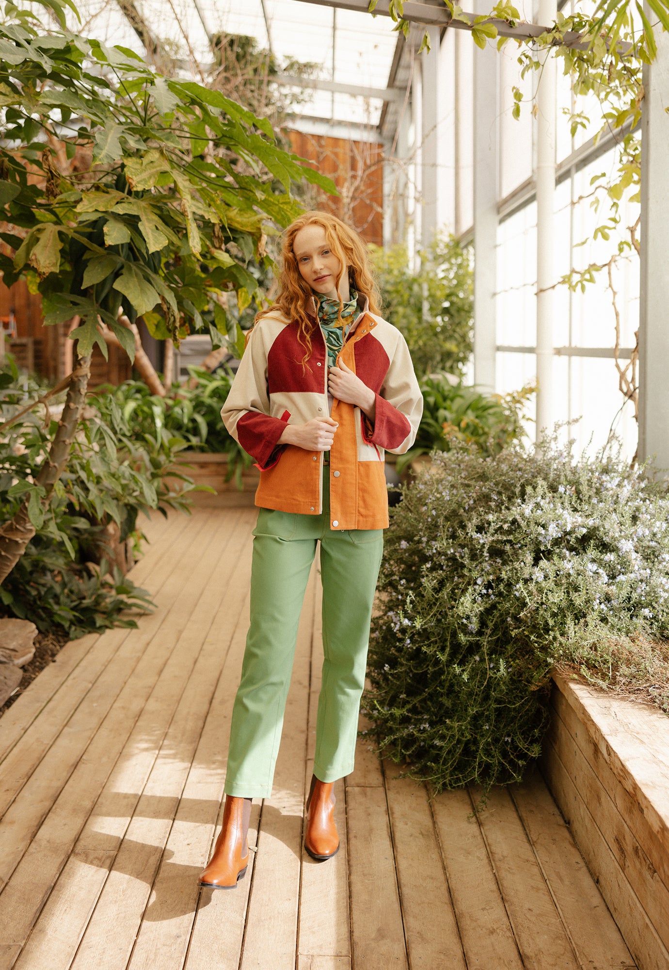 Ina Belted Pant - Apple