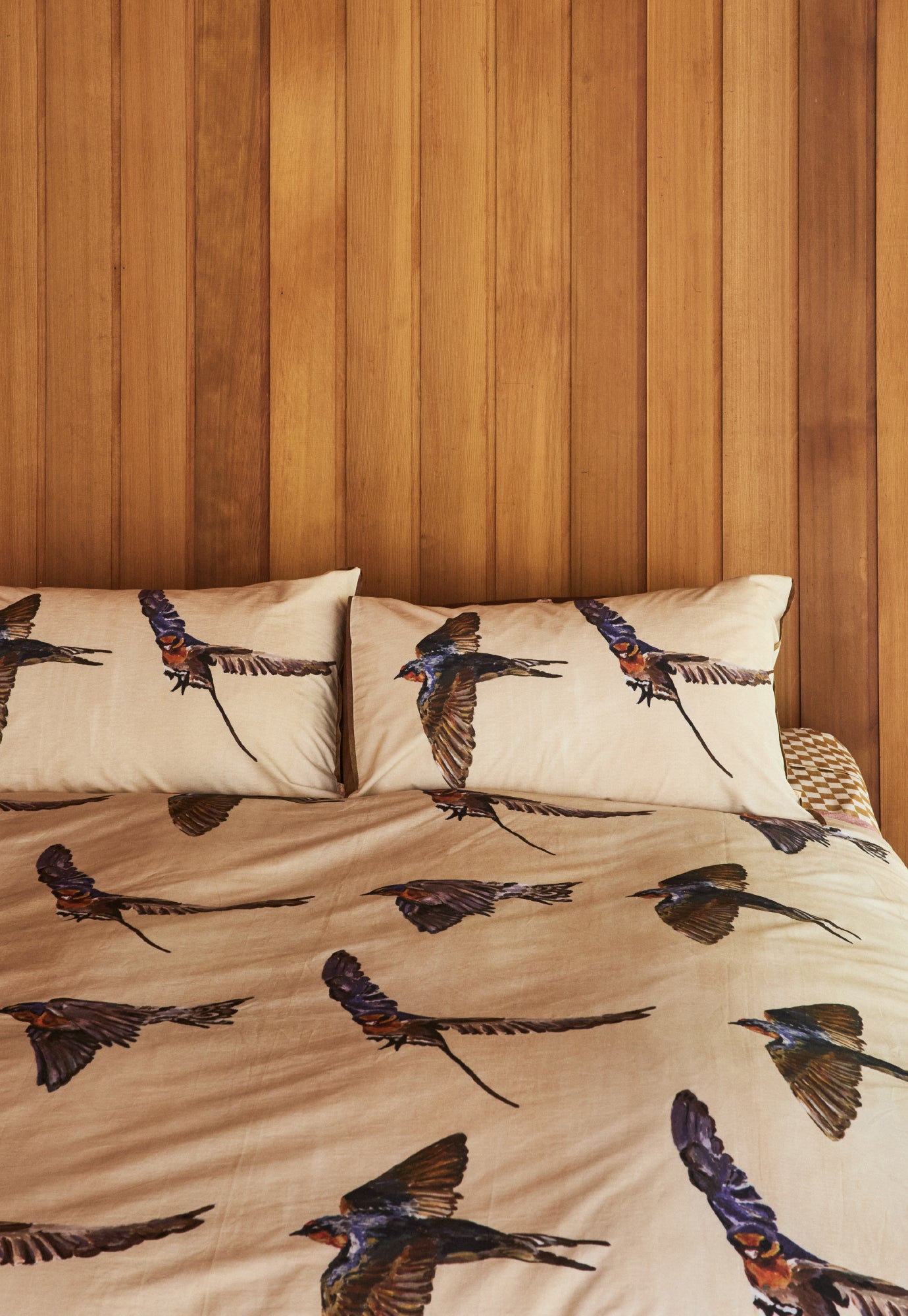 Organic Cotton Pillowcase - Welcome Swallows