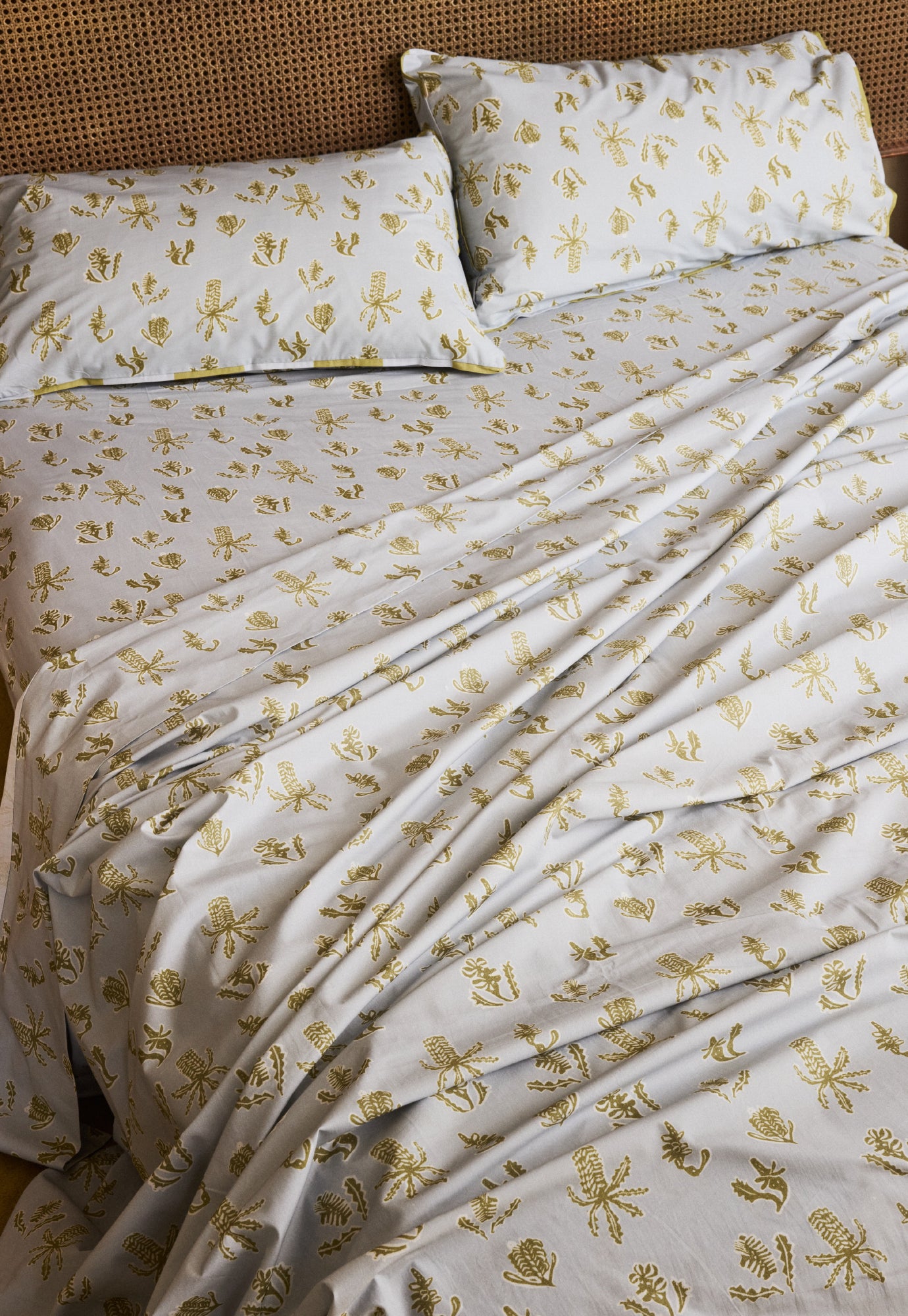 Pillowcase - Banksia Lino Green
