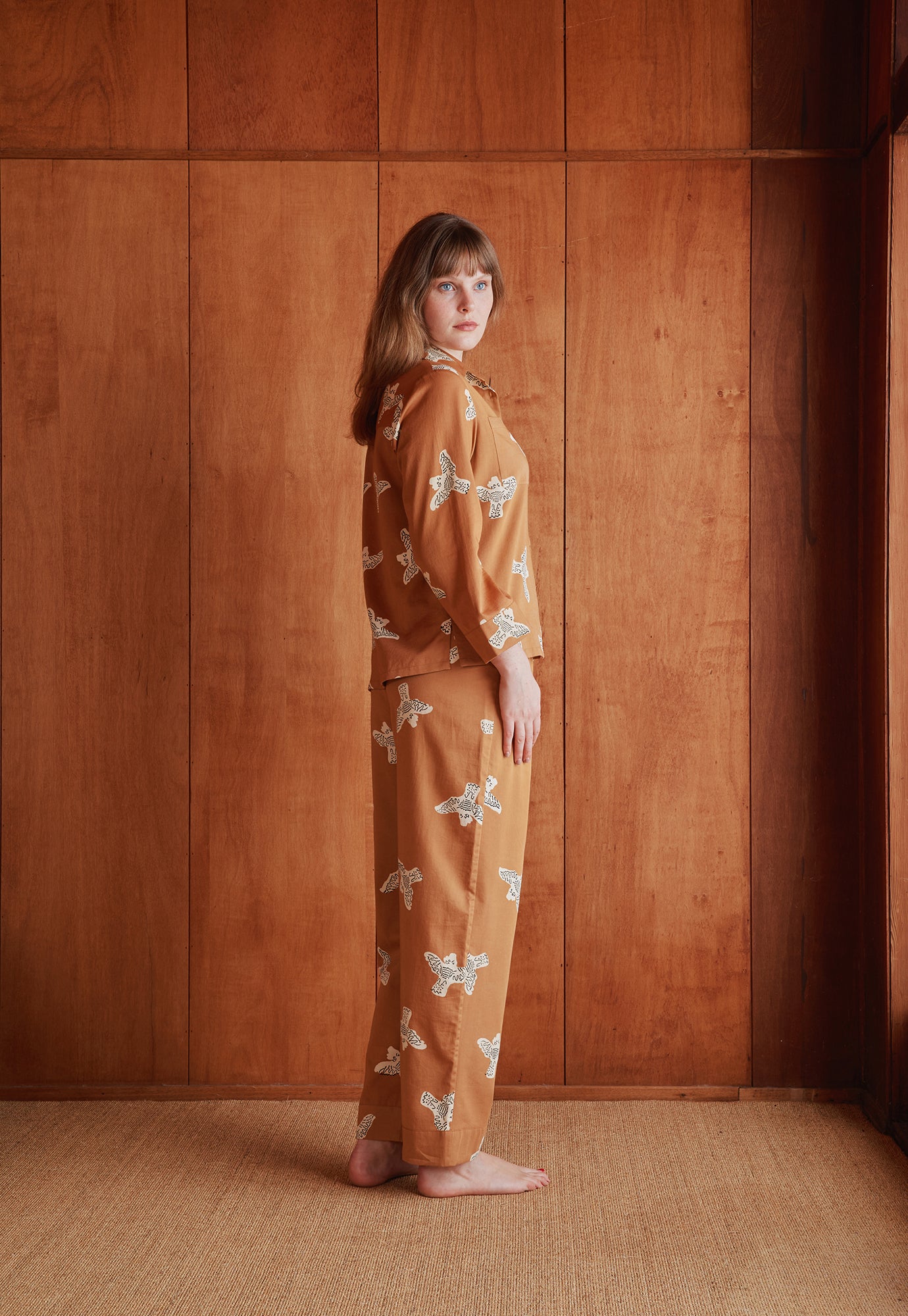 Long Pyjama Set - Cockatoo Brown