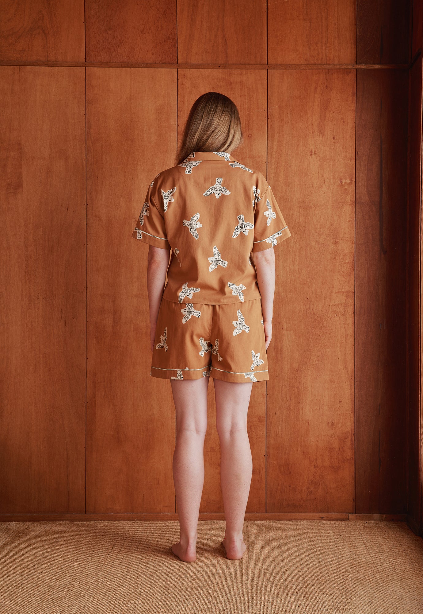 Short Pyjama Set - Cockatoo Brown