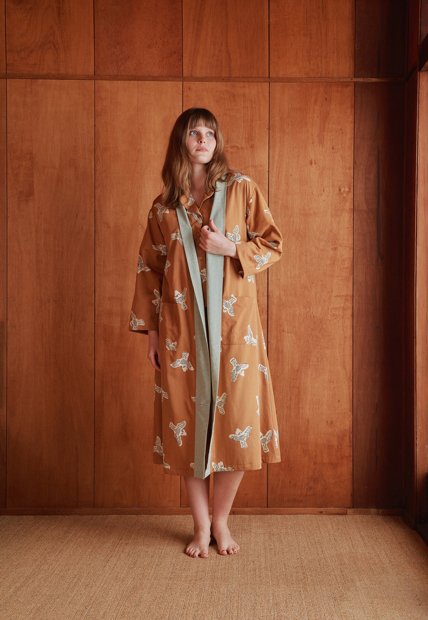 Dressing Gown - Cockatoo Brown