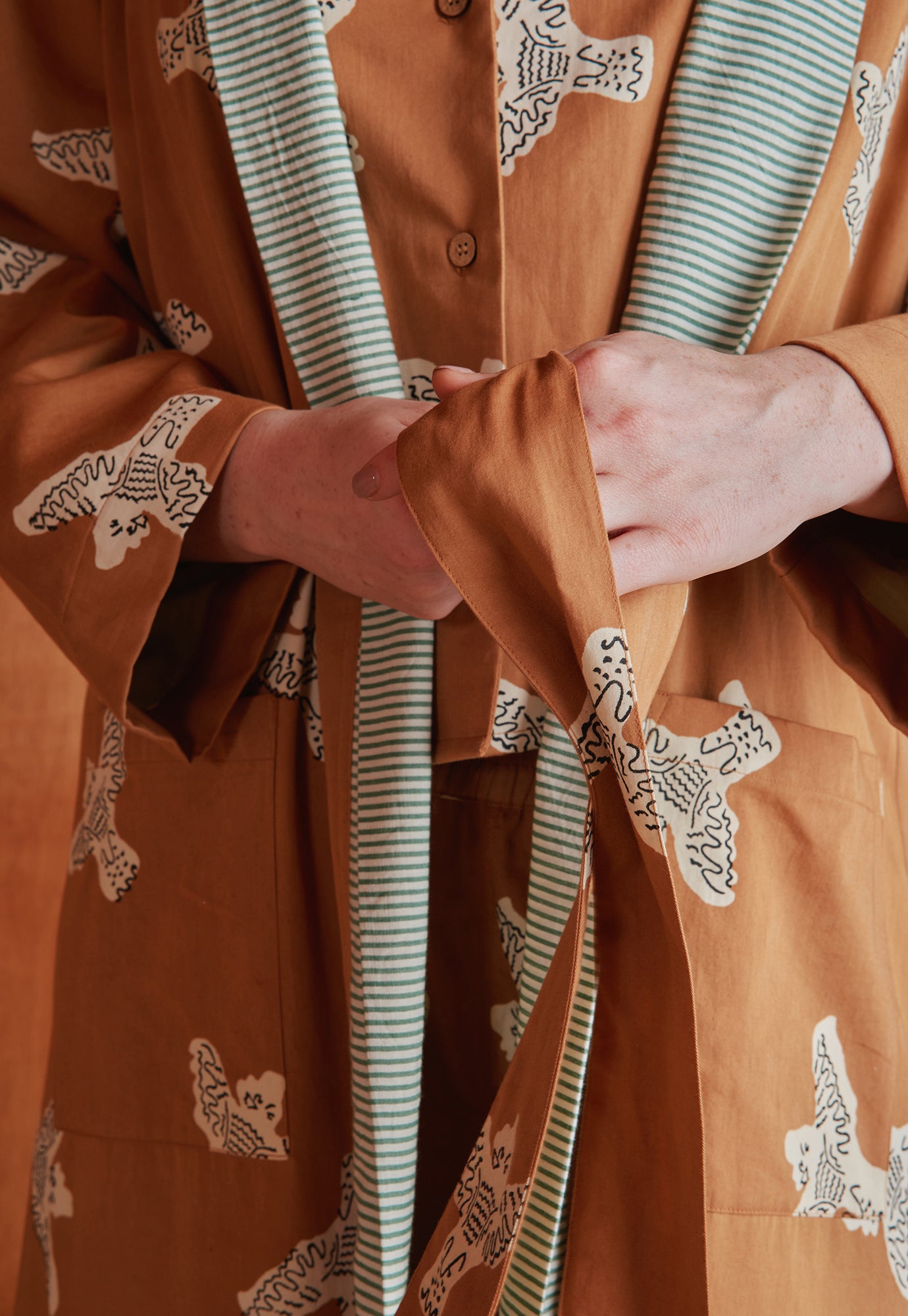 Dressing Gown - Cockatoo Brown