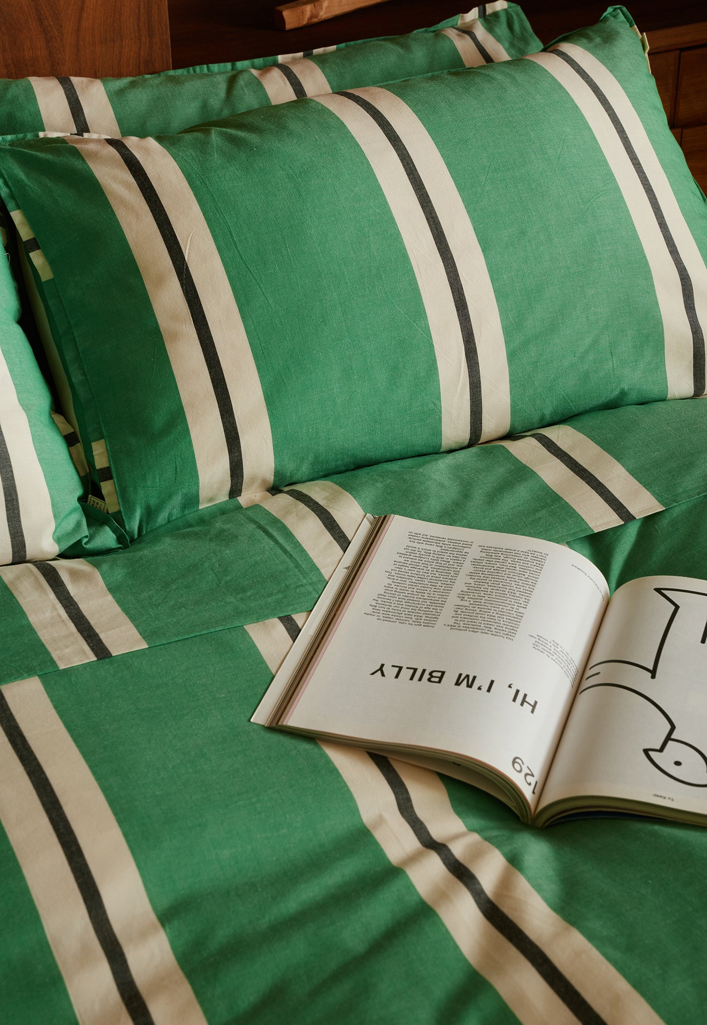 Pillowcase - Green Stripe