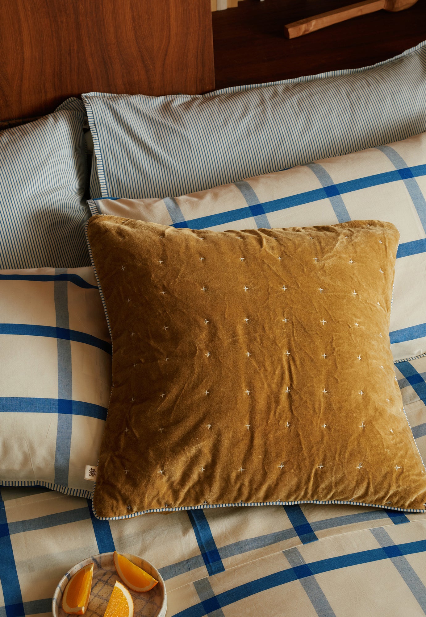 Velvet Cushion Cover - Fennel Seed