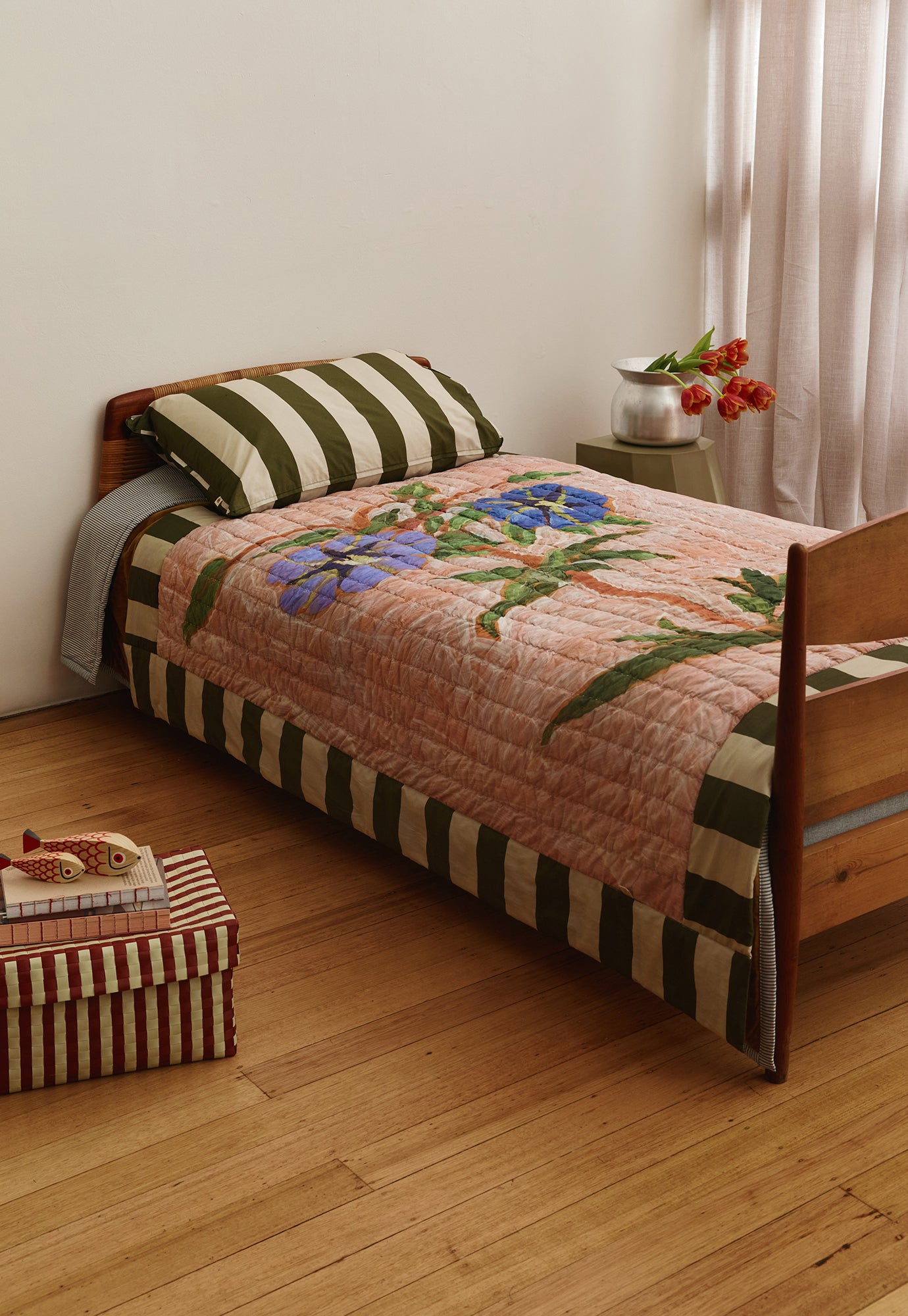 Kantha Quilt - Bush Tomato