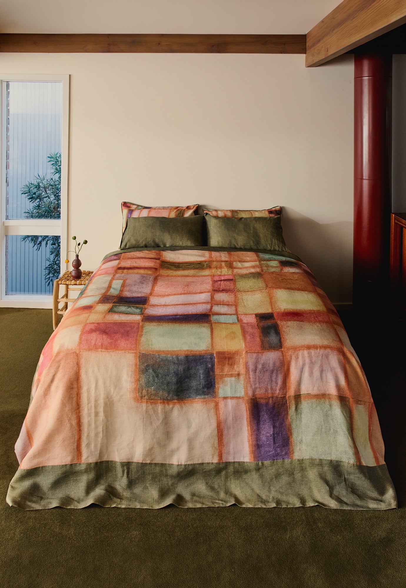 Pillowcase - Khaki Painted