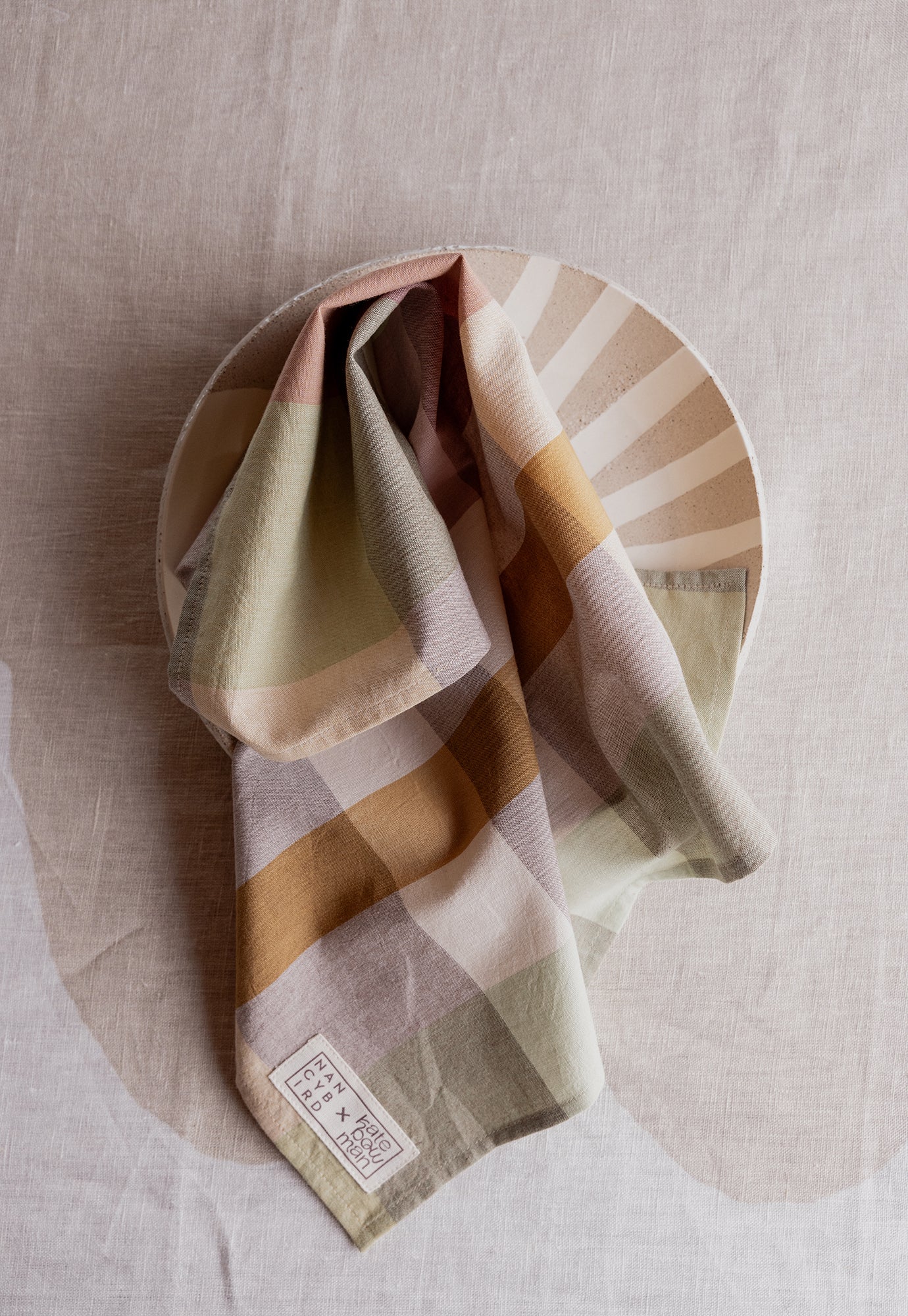 Shore Check Napkin Set - Handwoven