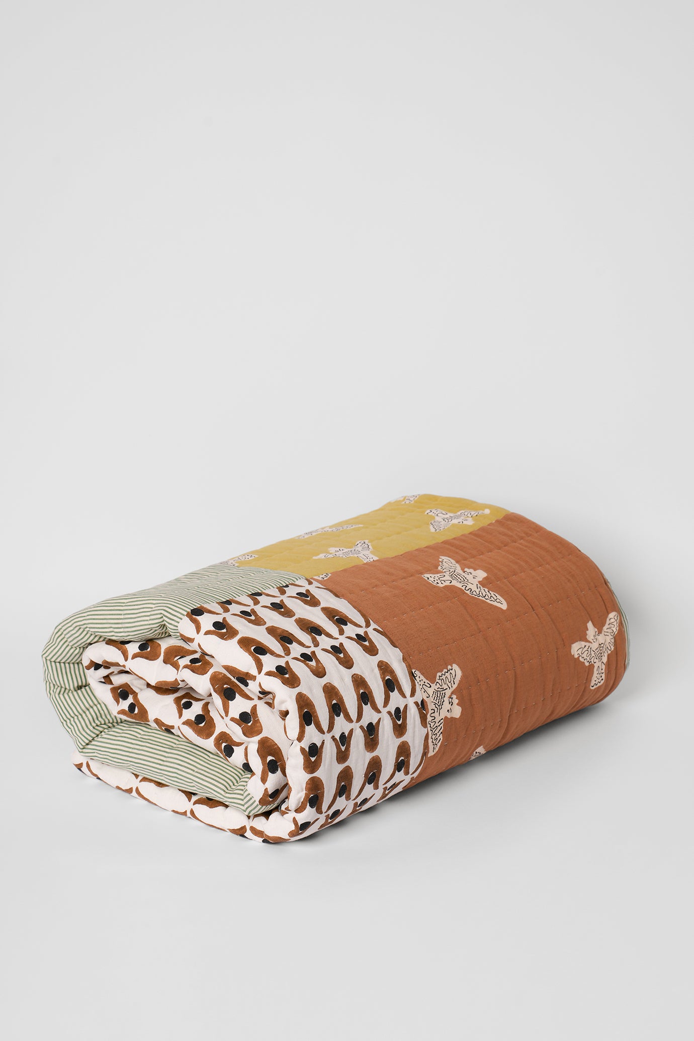 Large Kantha Quilt - Cockatoo