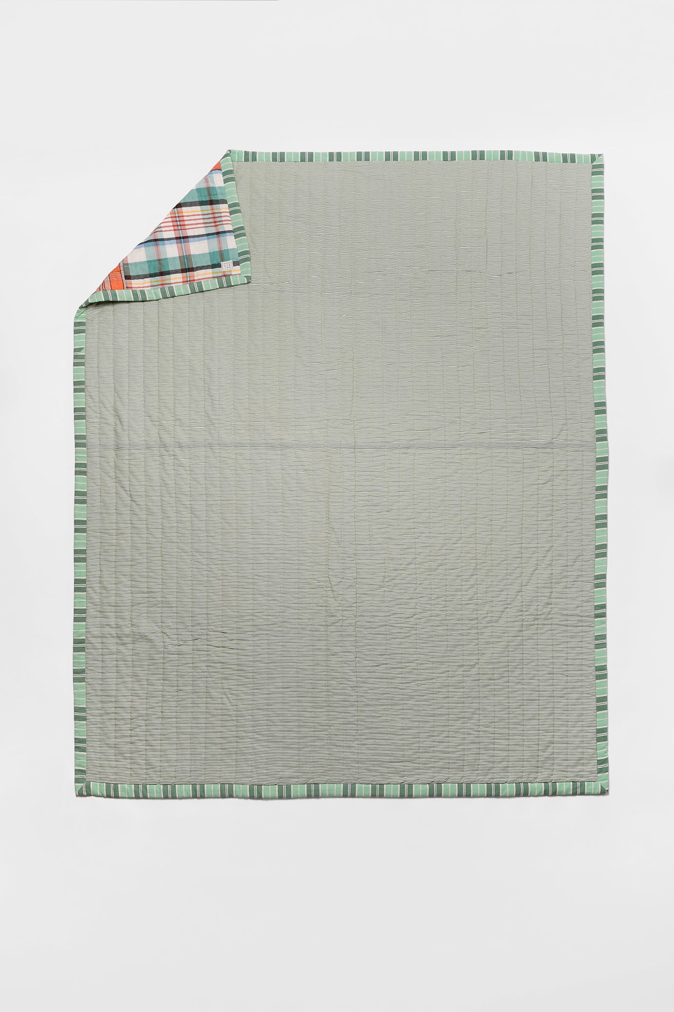 Kantha Quilt - Pink and Green